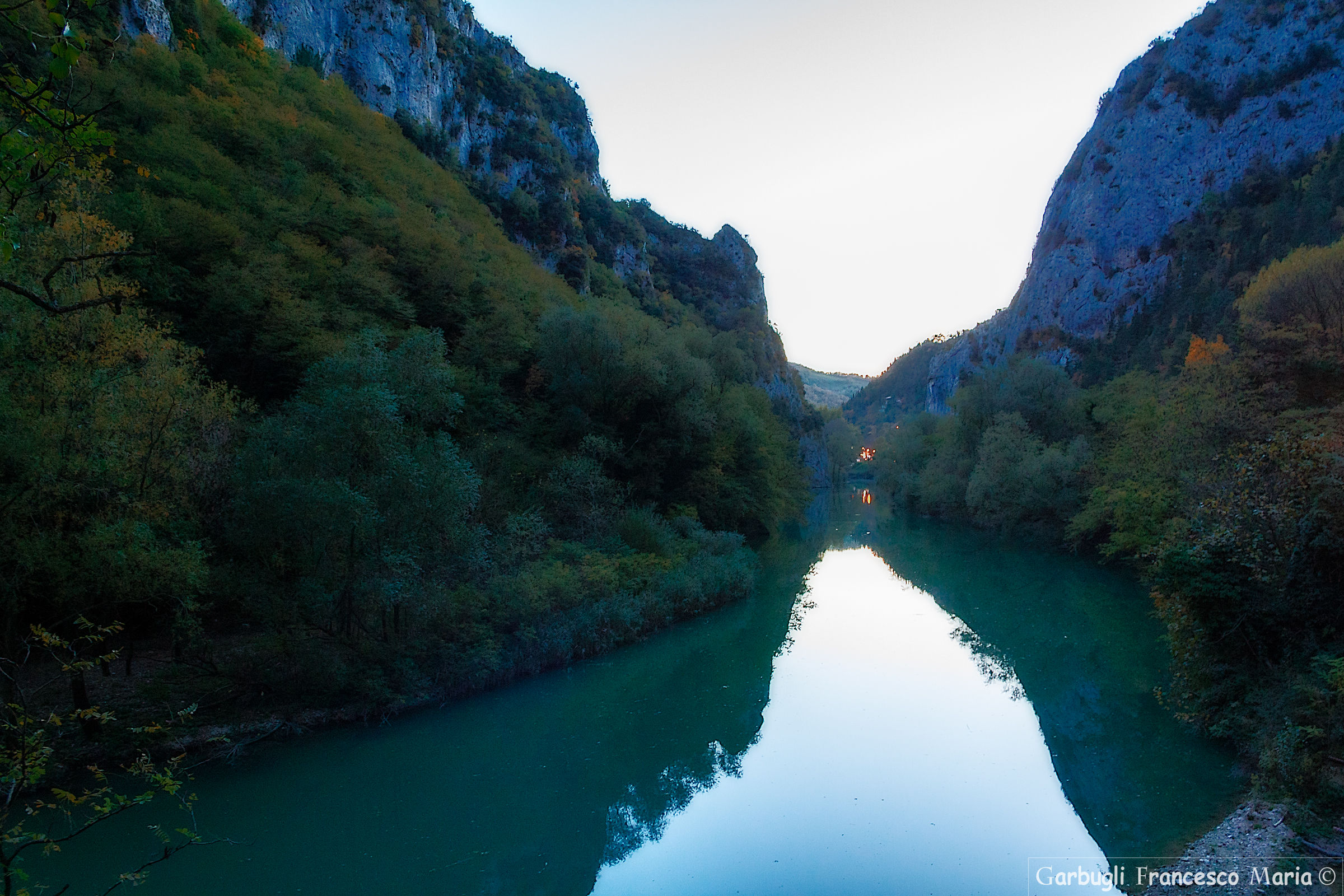 It goes down the evening at the Furlo Gorge