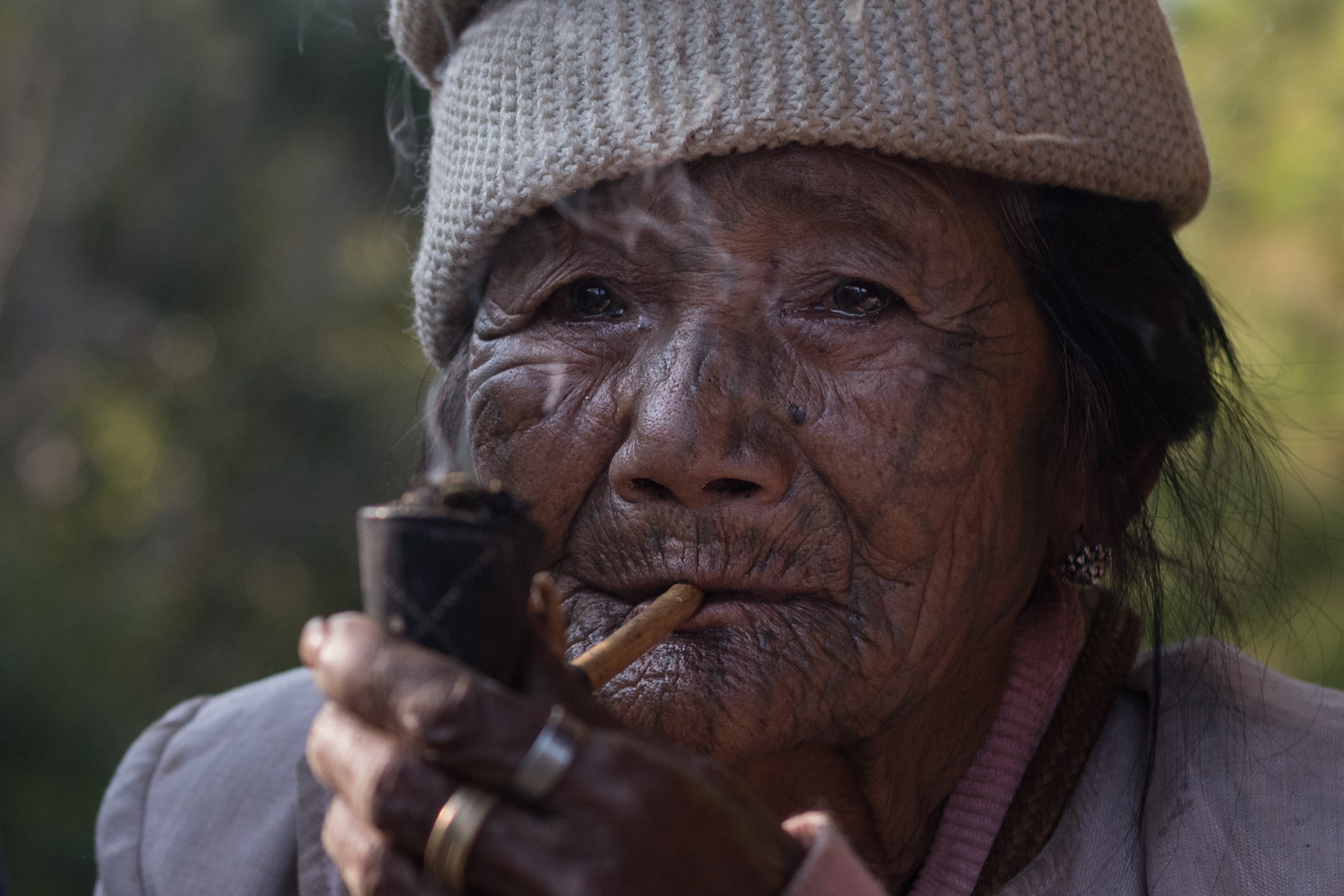 Portrait of a Chin ethnic woman