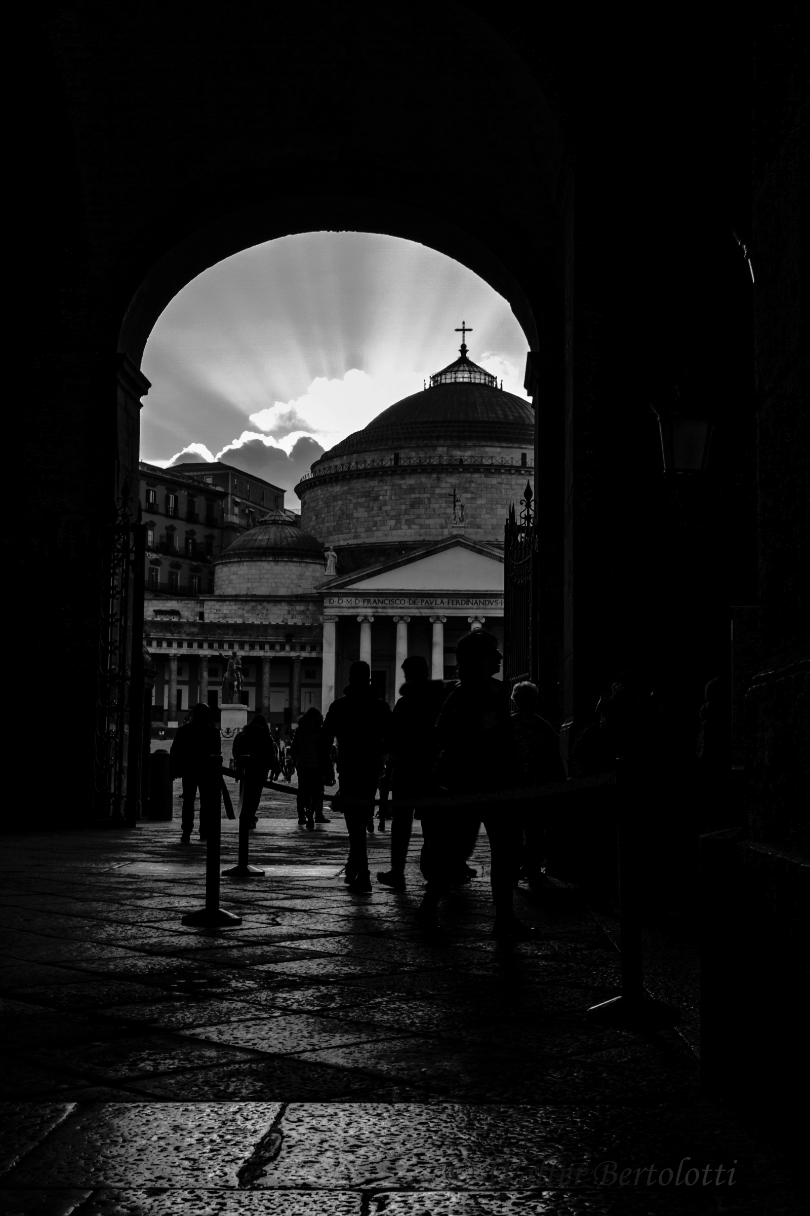 in a frame-vers b & w