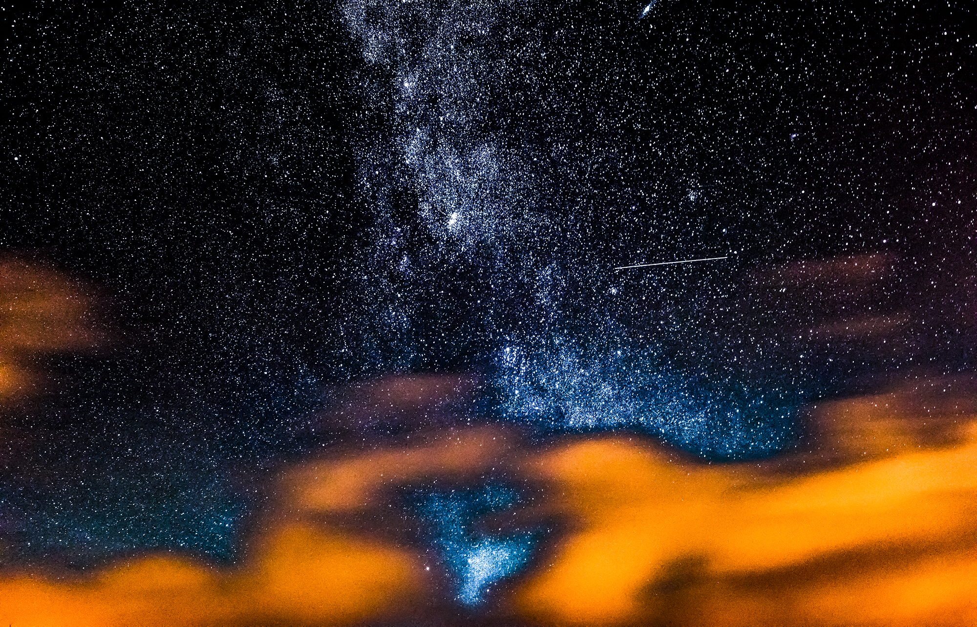 Clouds against stars!