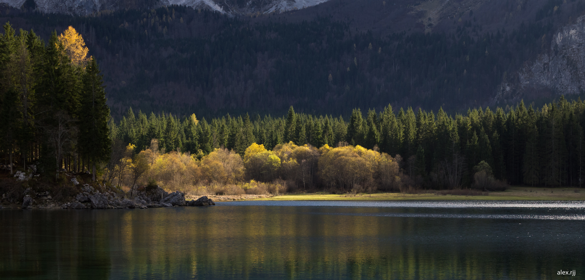 Light on the Upper Lake of Fusine