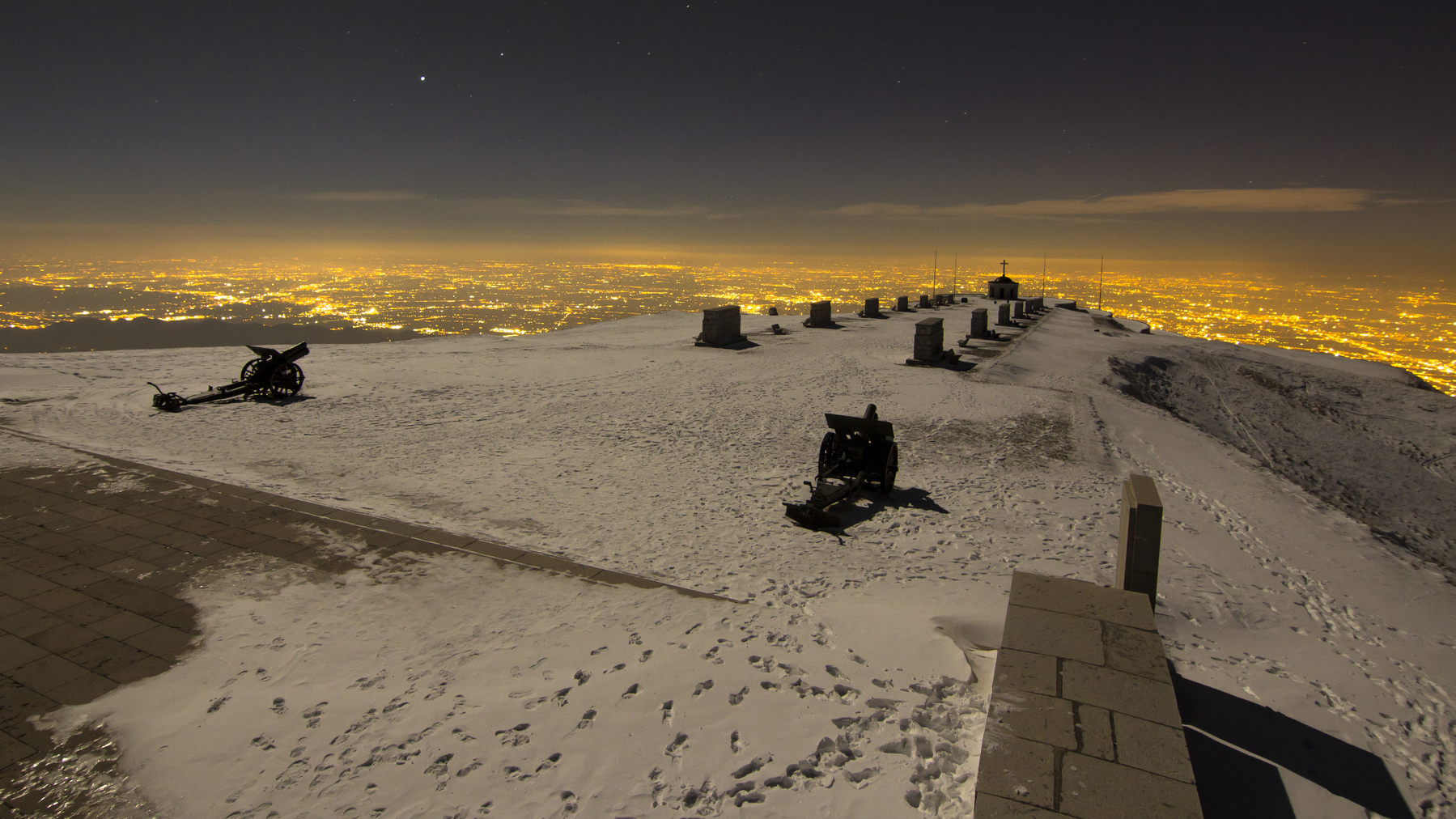 Full moon night on Mount Grappa