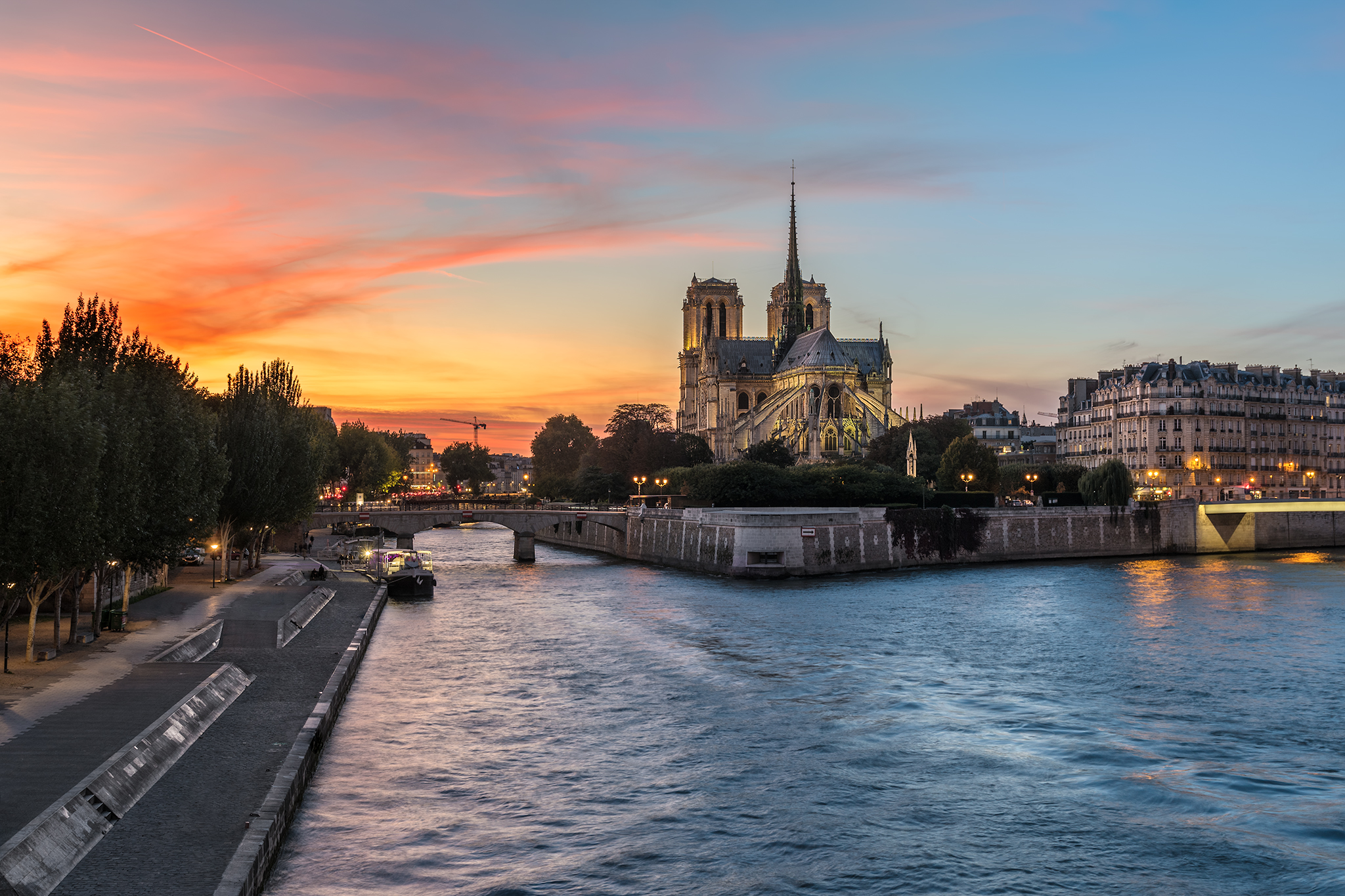 Sunset at Notre Dame