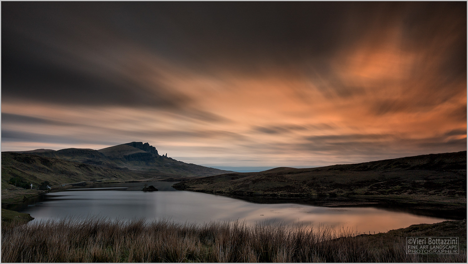 The Old Man of Storr and Loch Fada at dawn