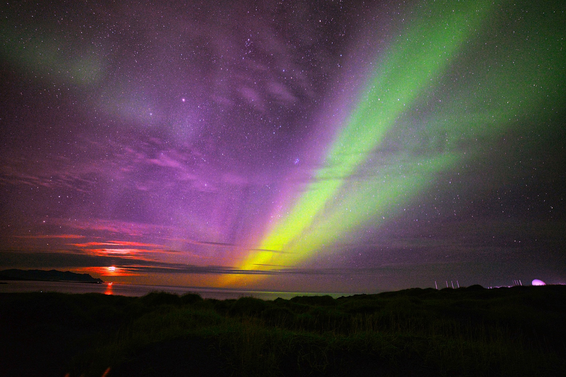 Northern Aurora on Vestrahorn (Iceland)