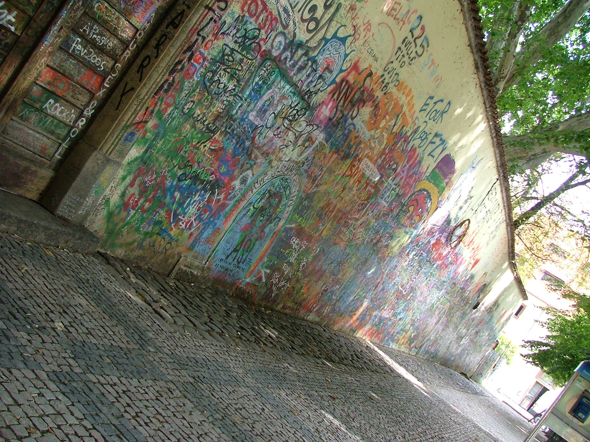 Prague, the wall in memory of the young people of the "...