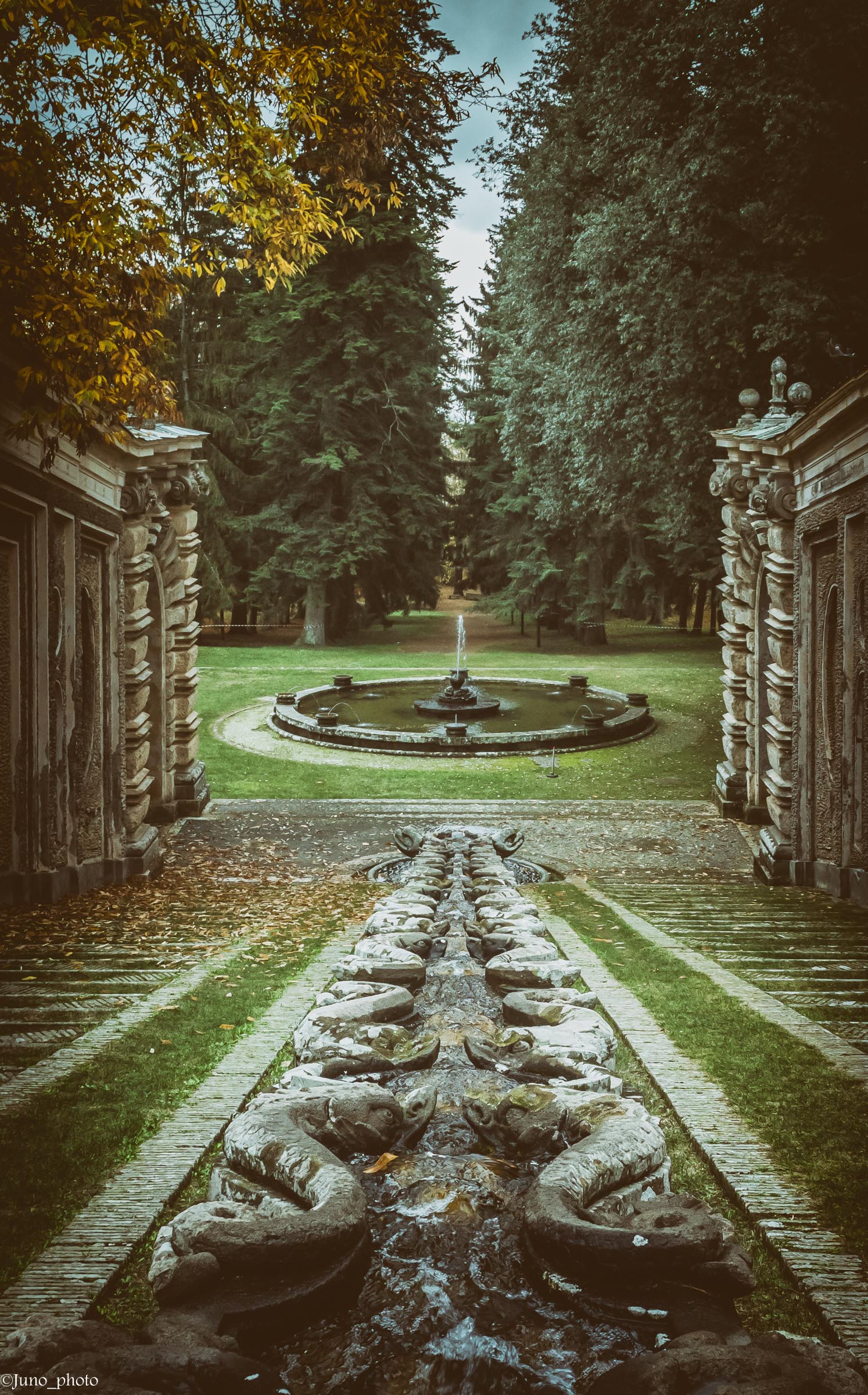Caprarola Palazzo Farnese View from the upper gardens