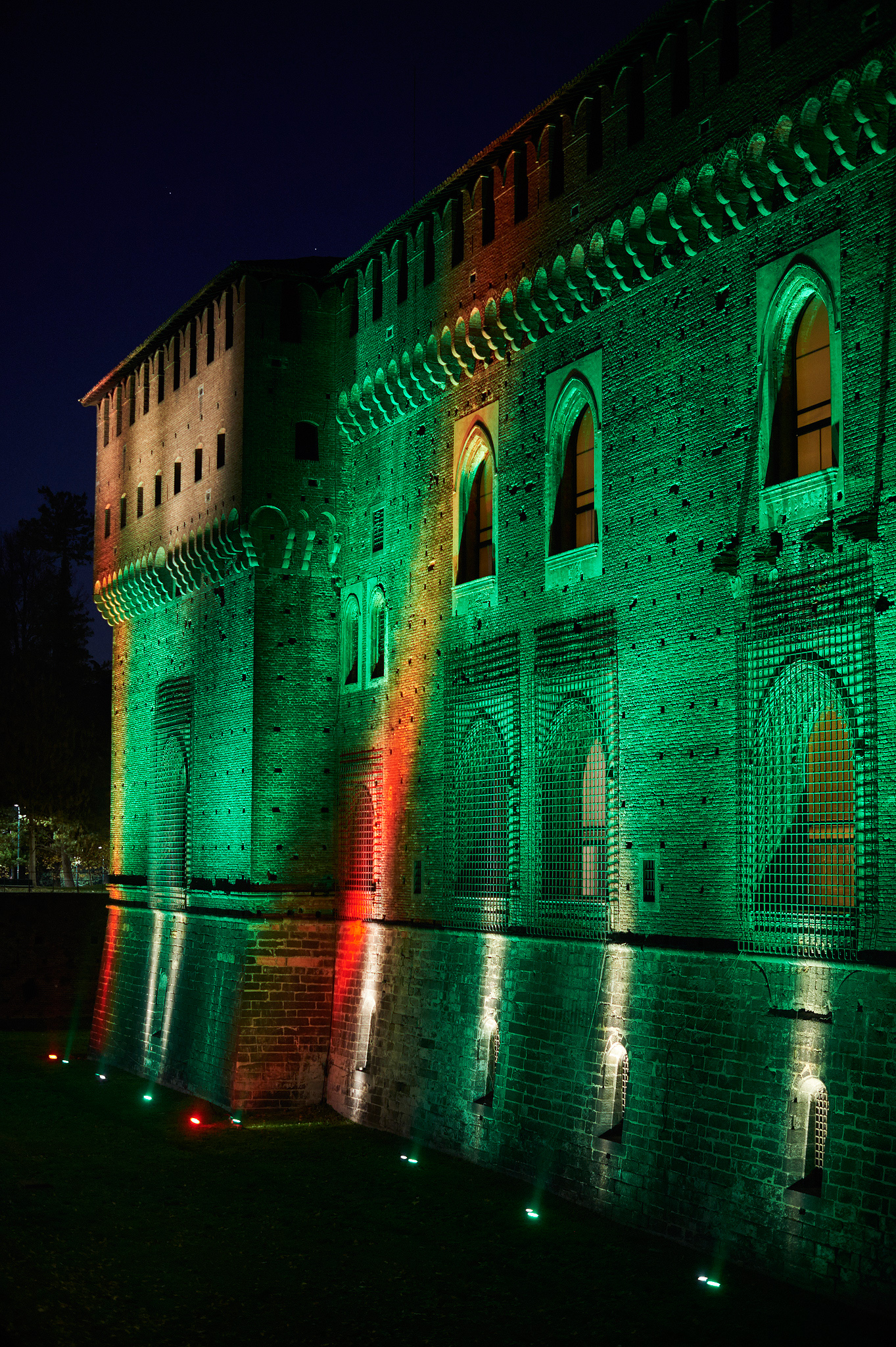 Lights at the Sforza Castle