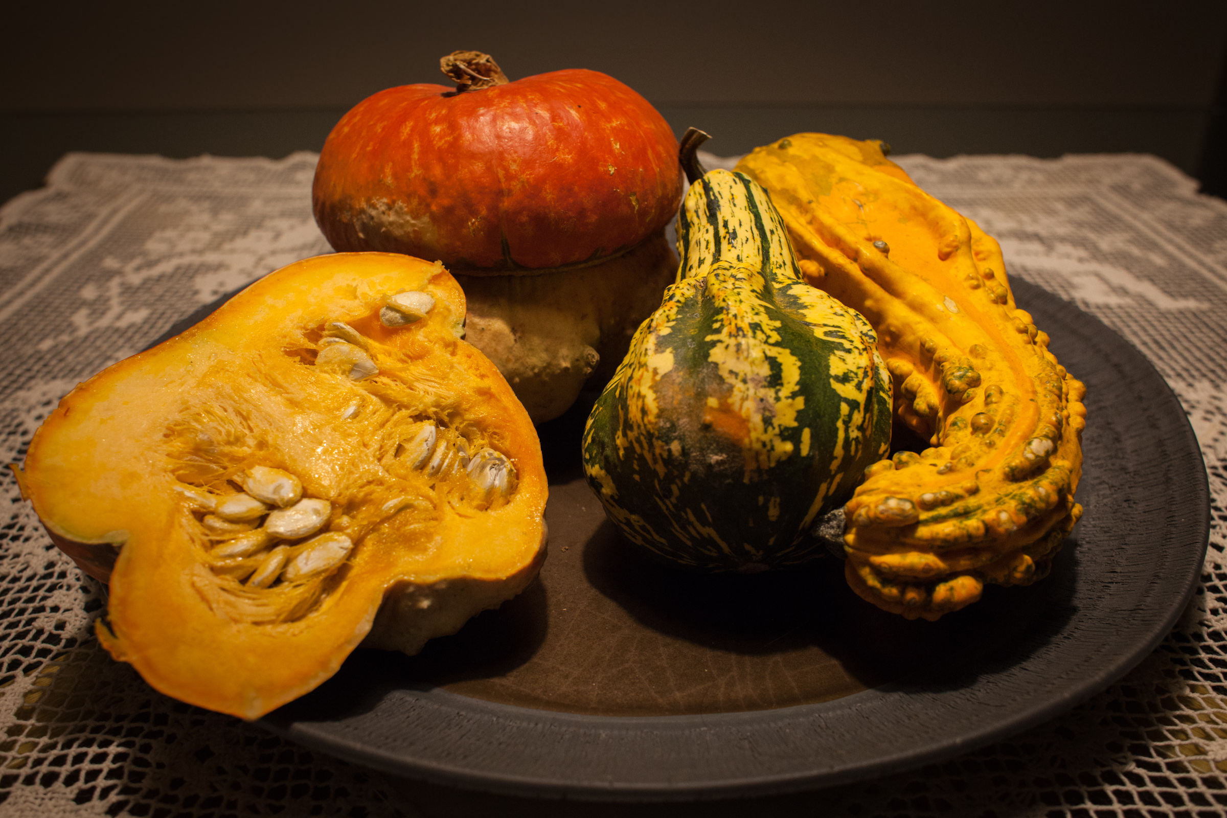 The beautiful pumpkins