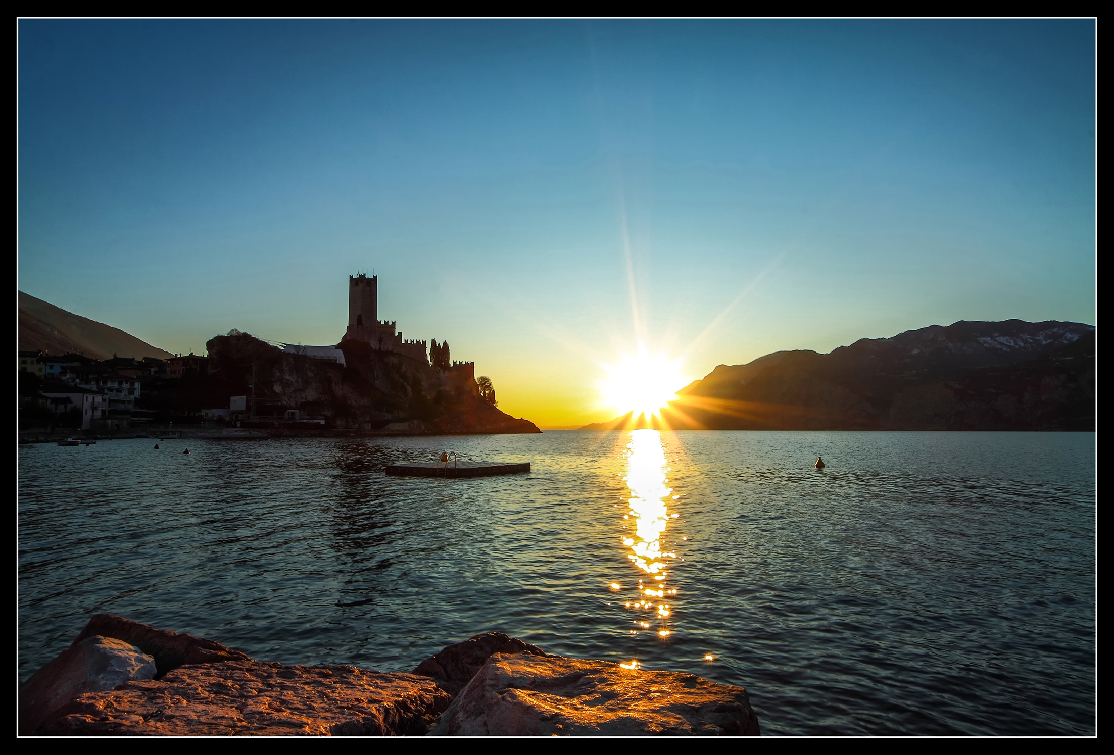 Sunset on the Garda beginning