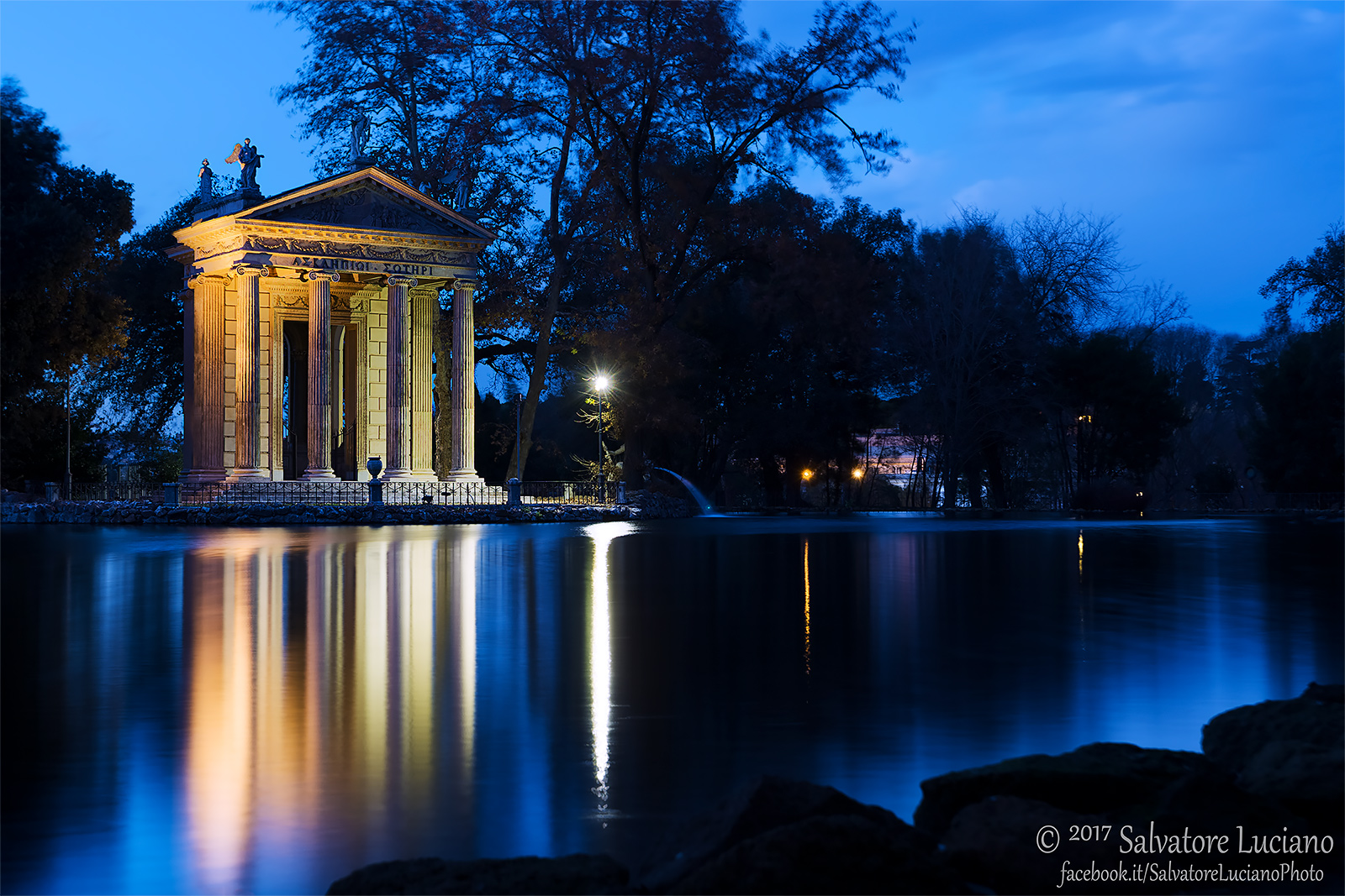 Blue hour at Villa Borghese