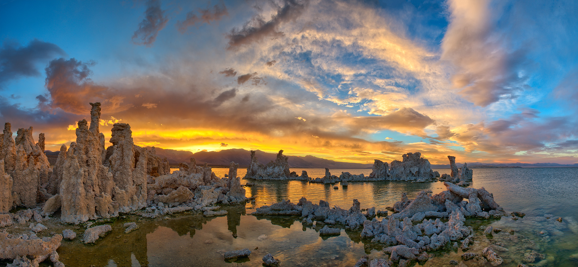 Mono Lake Sunset, 4x3 vertical Pano HDR