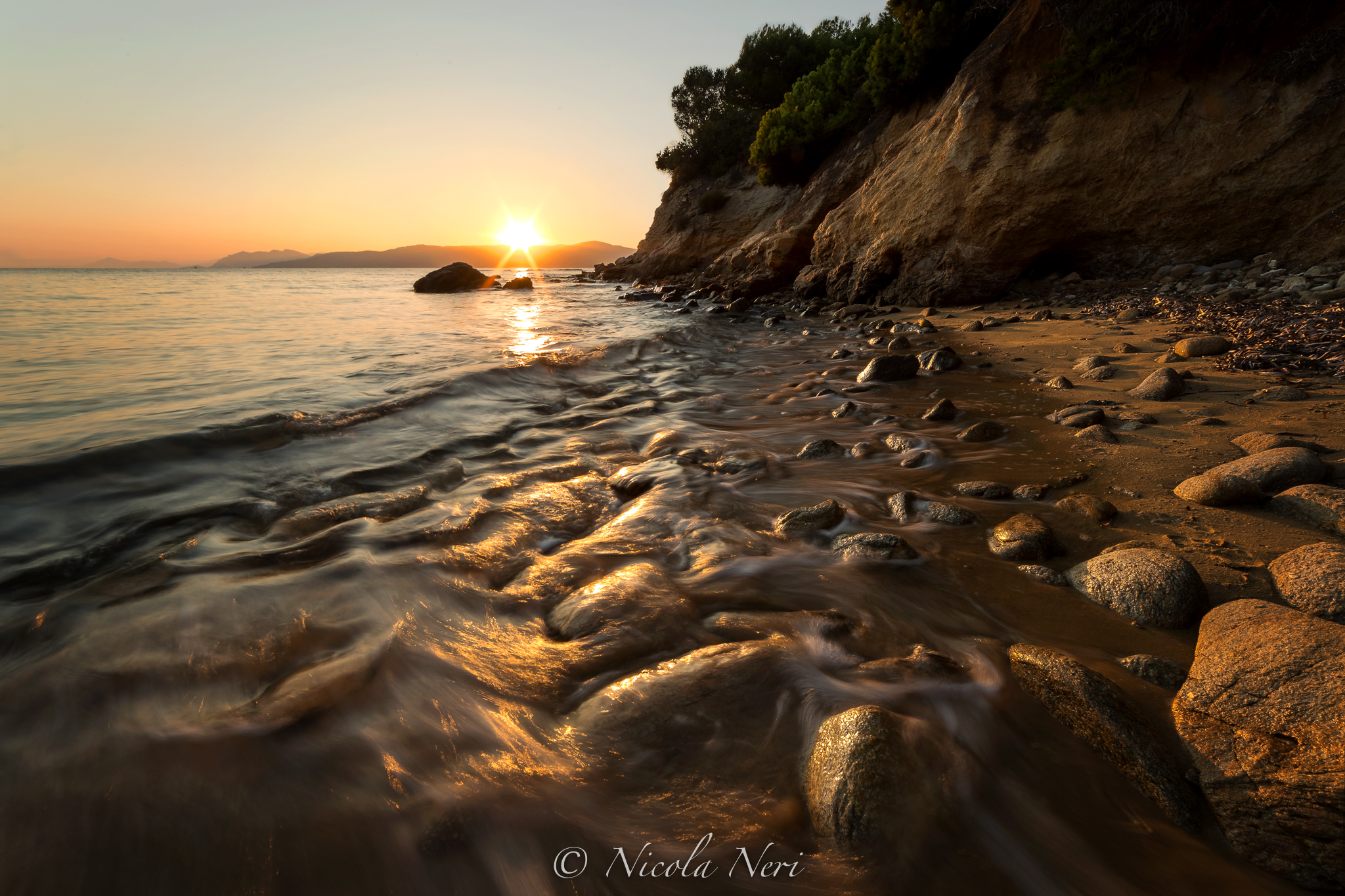 Sunset at the beach in Alonissos