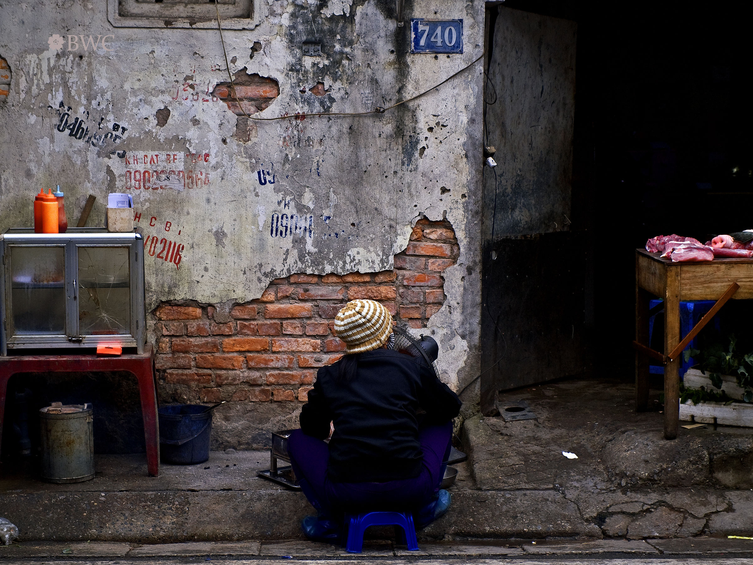 Nonna che vende maiale