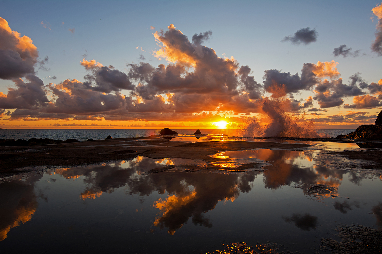 Reflections at sunset