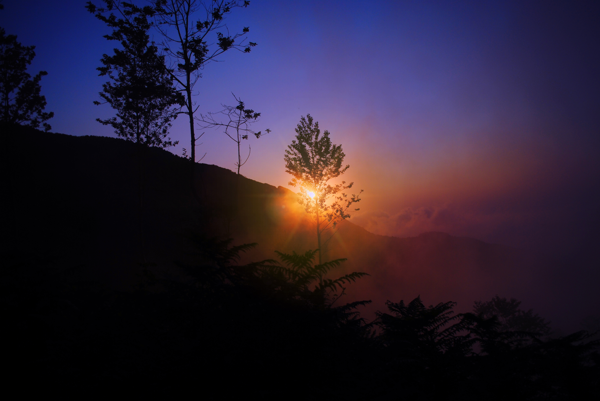 Sunset in the mountains