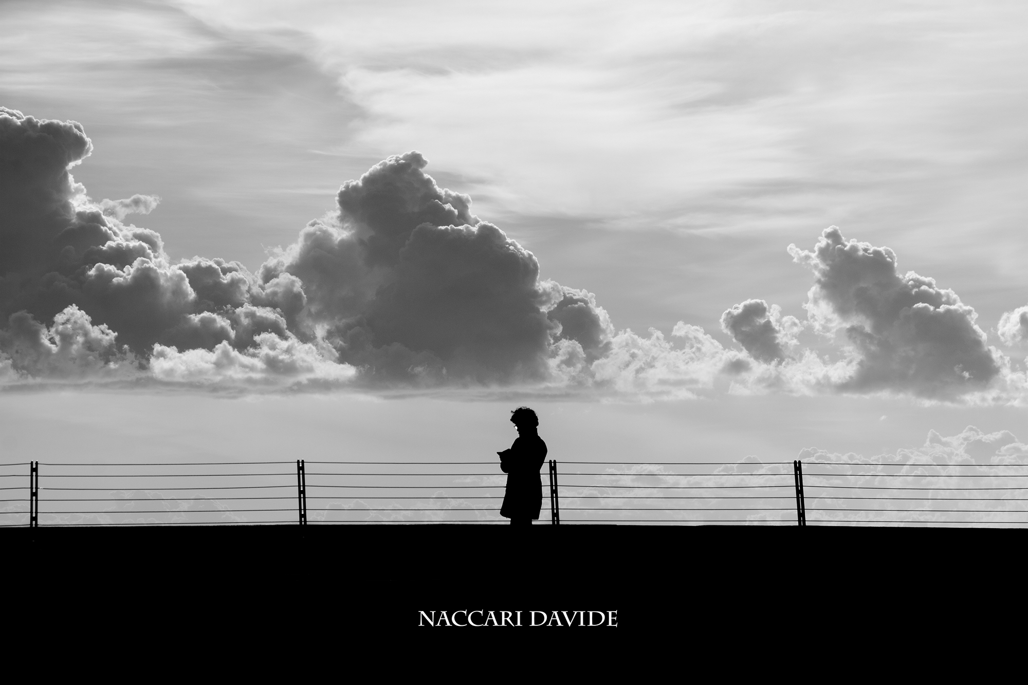 Walking under the clouds