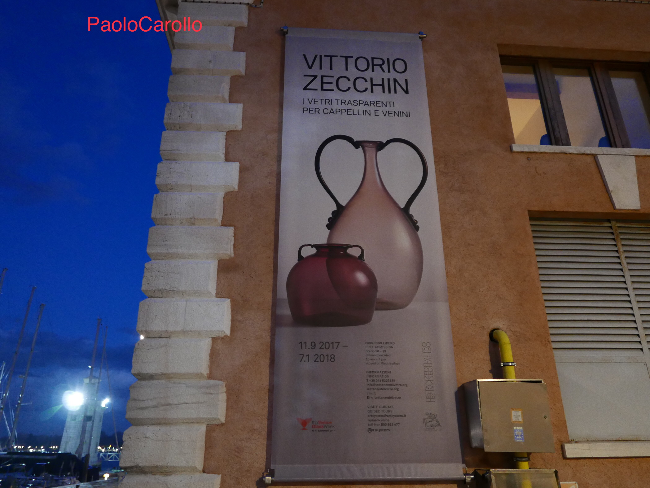Esposizione Zecchini Vetri di Murano per Venini