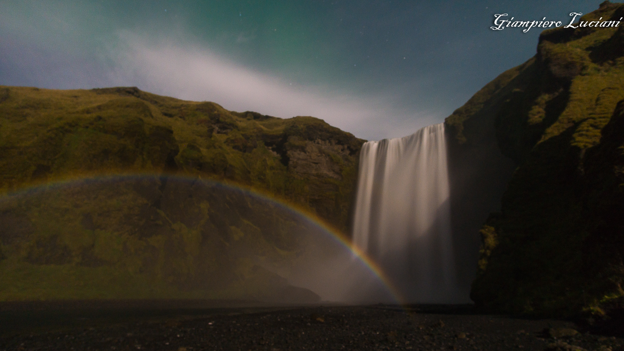 moonbow at skogafoss