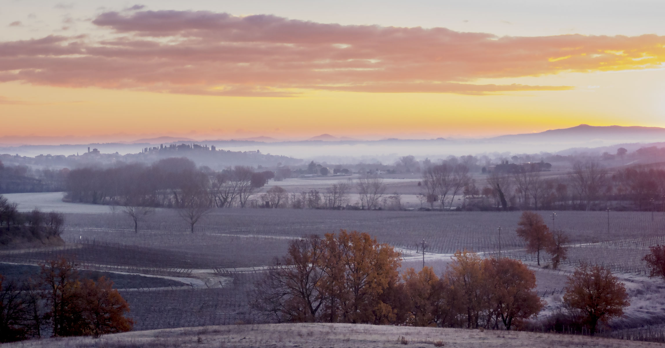 Inverno: Alba in Valdichiana