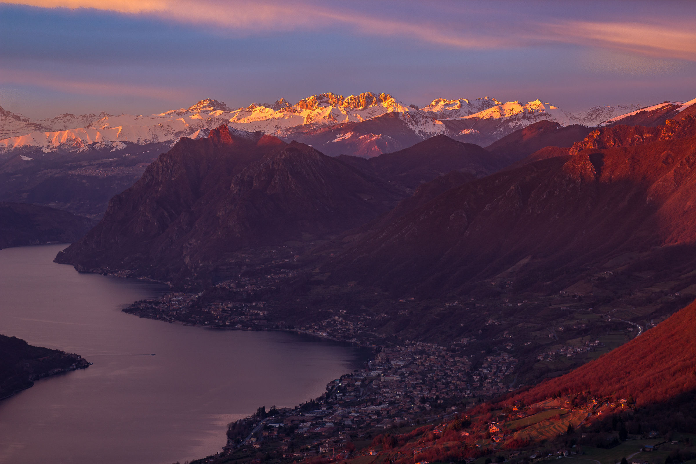 Trentapassi and Presolana at dusk