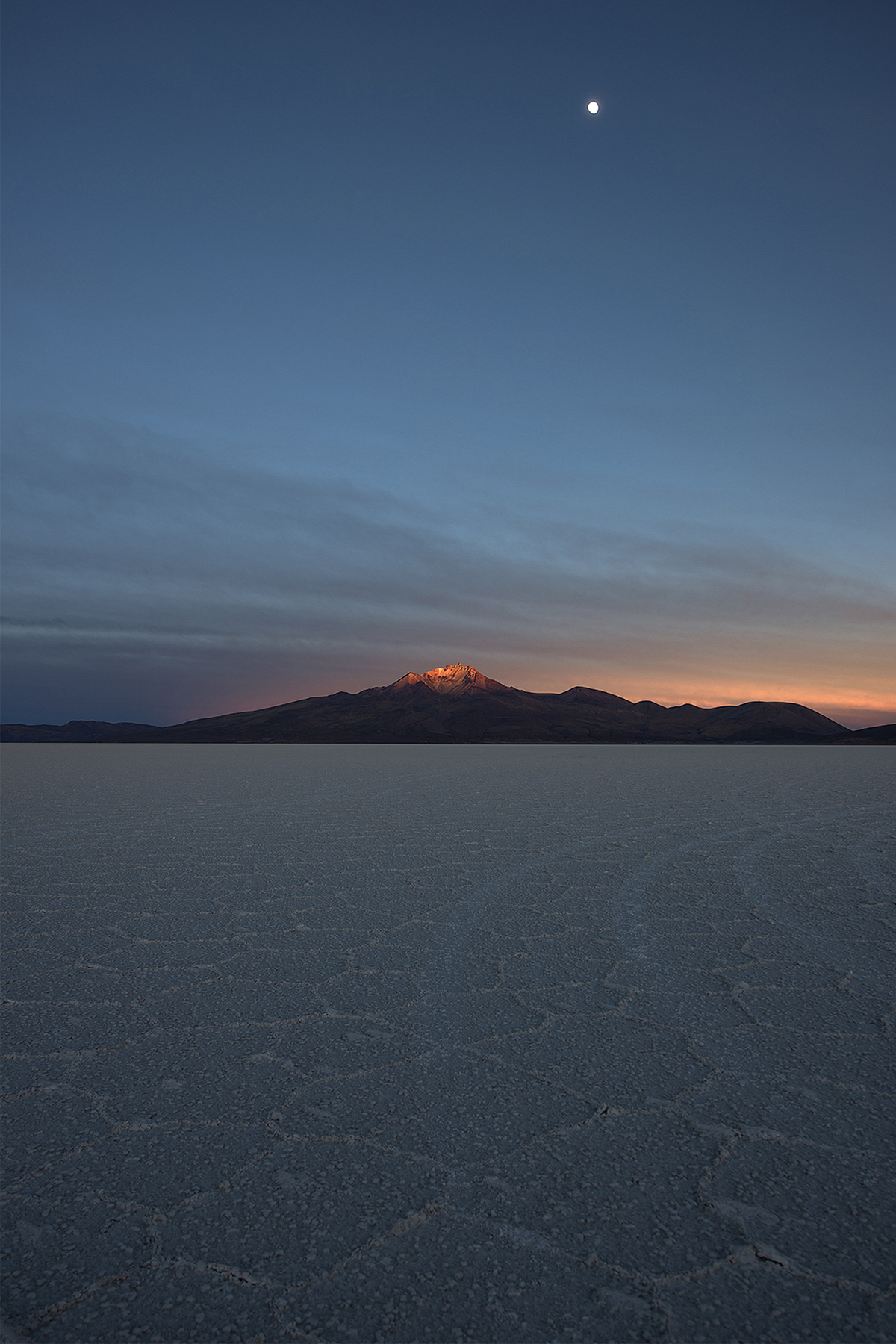sunset on the salares