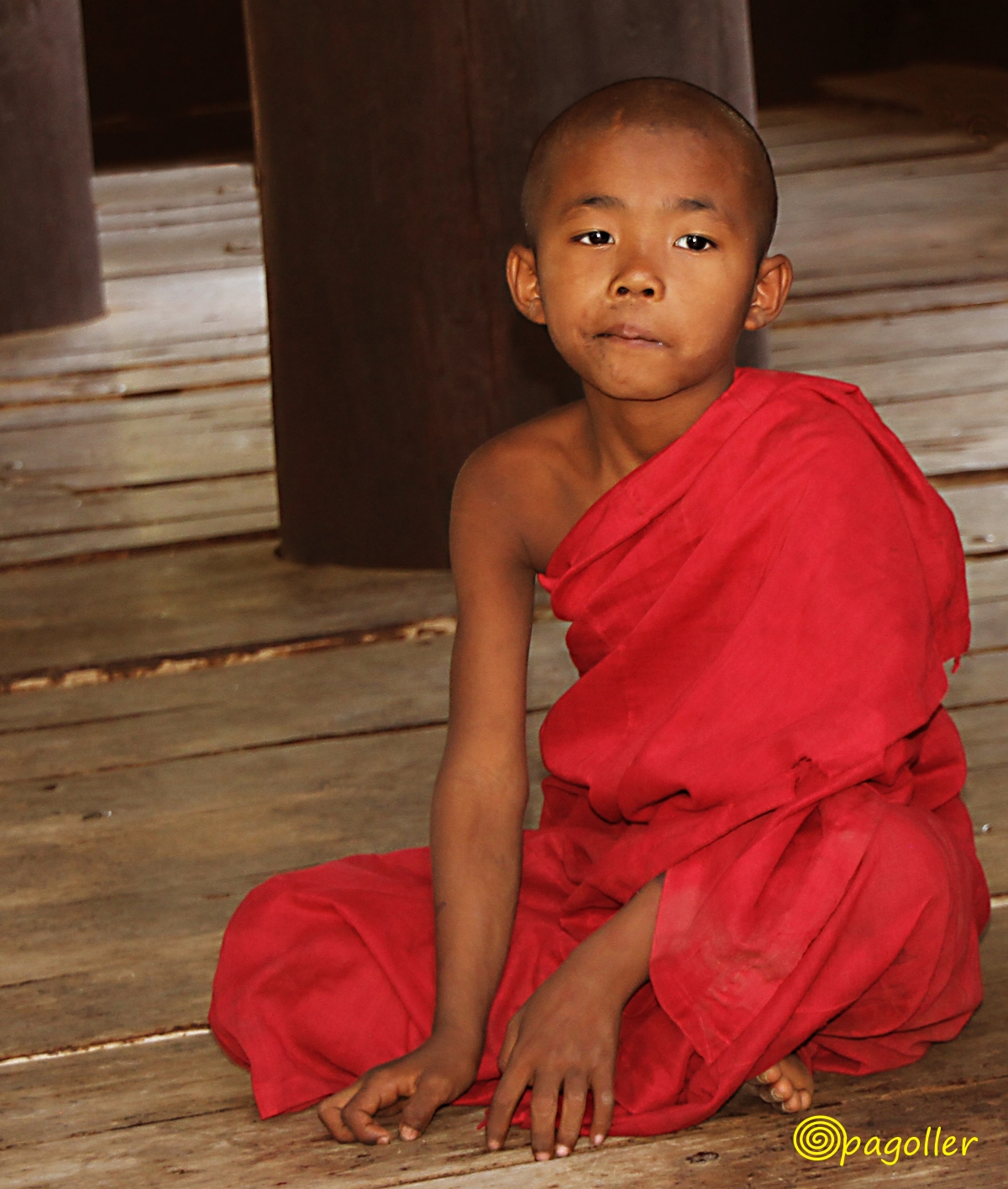 look of a little monk - Myanmar