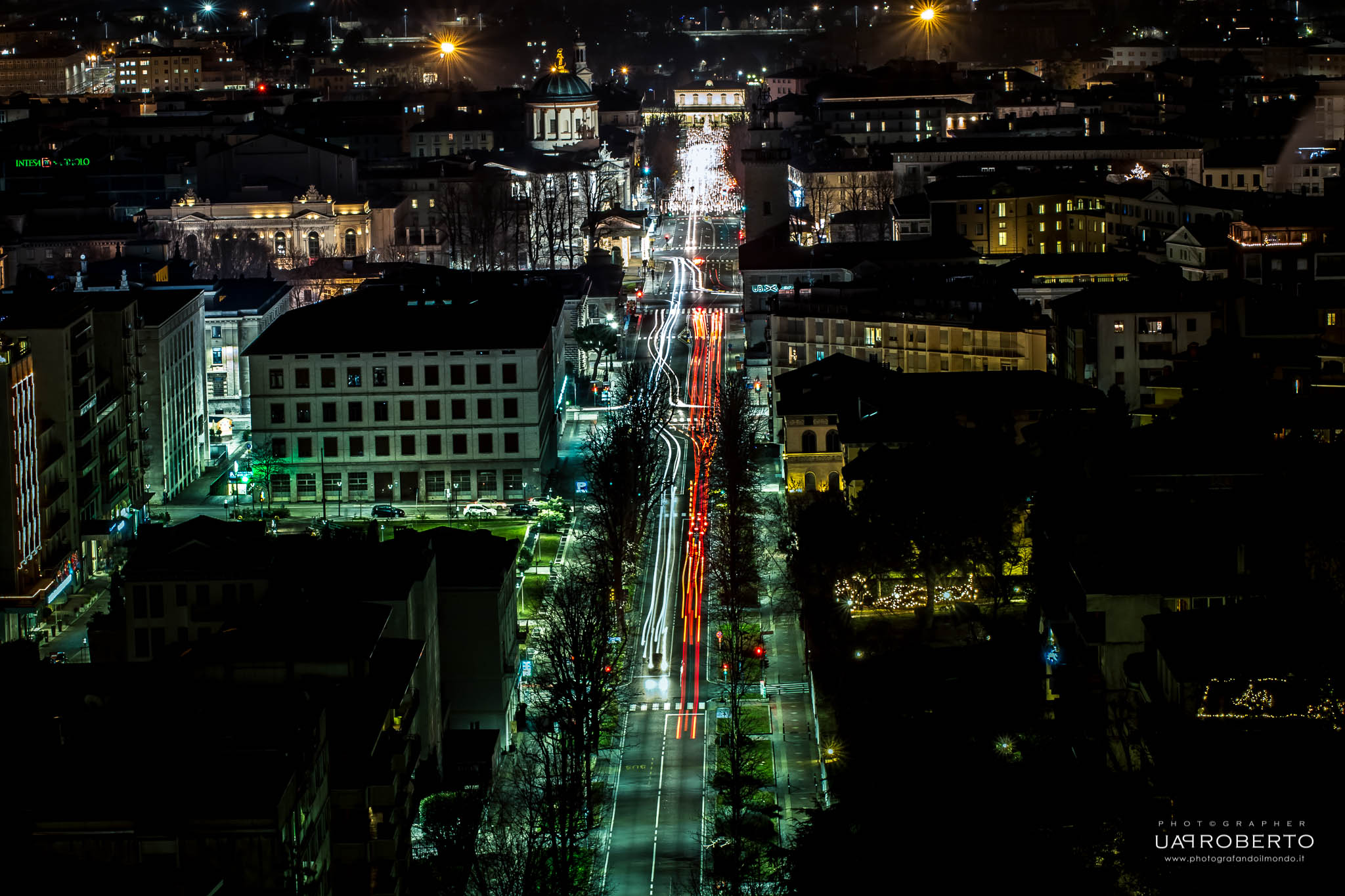 bergamo in the night