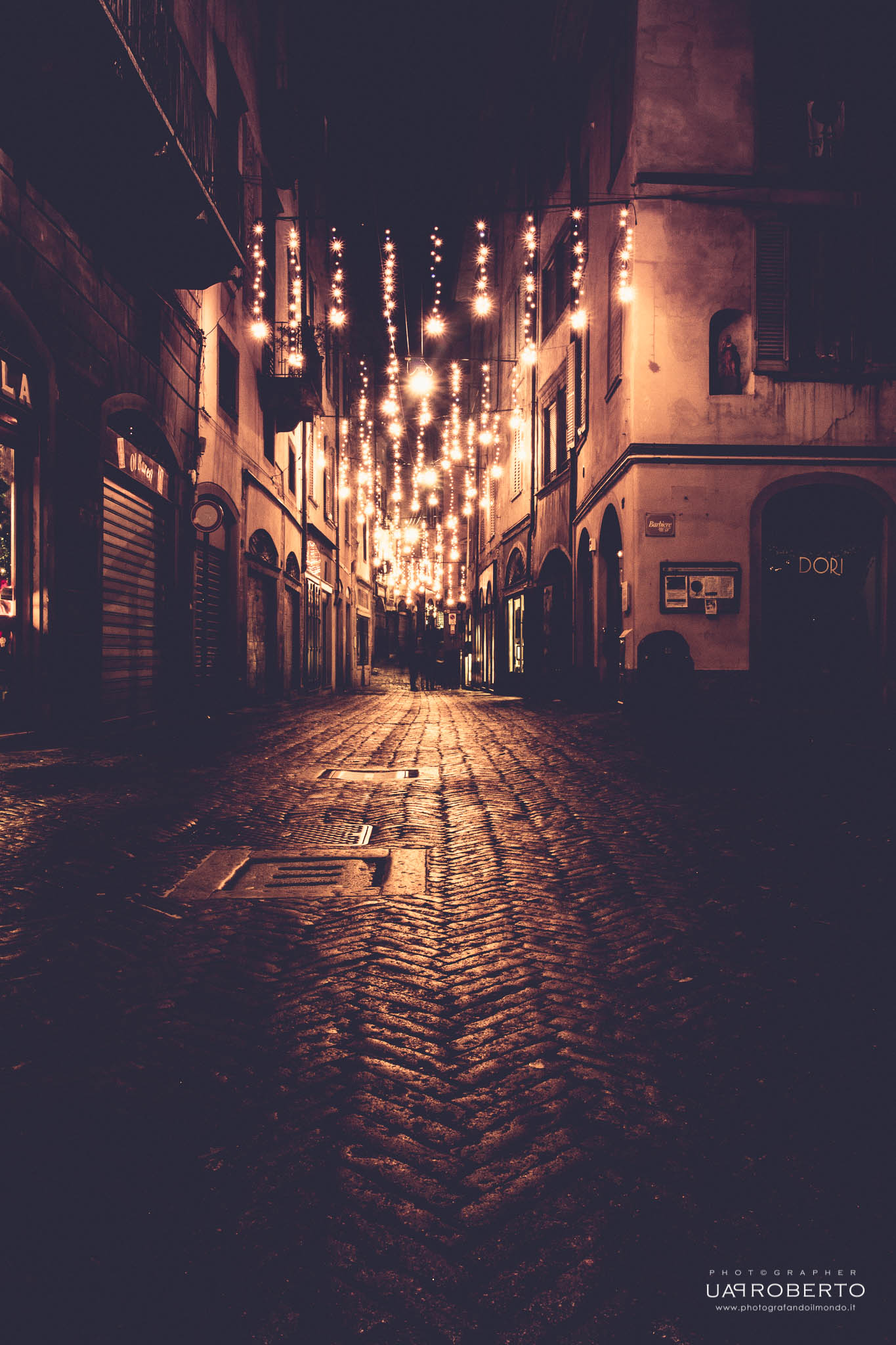 fotografia notturna a bergamo alta