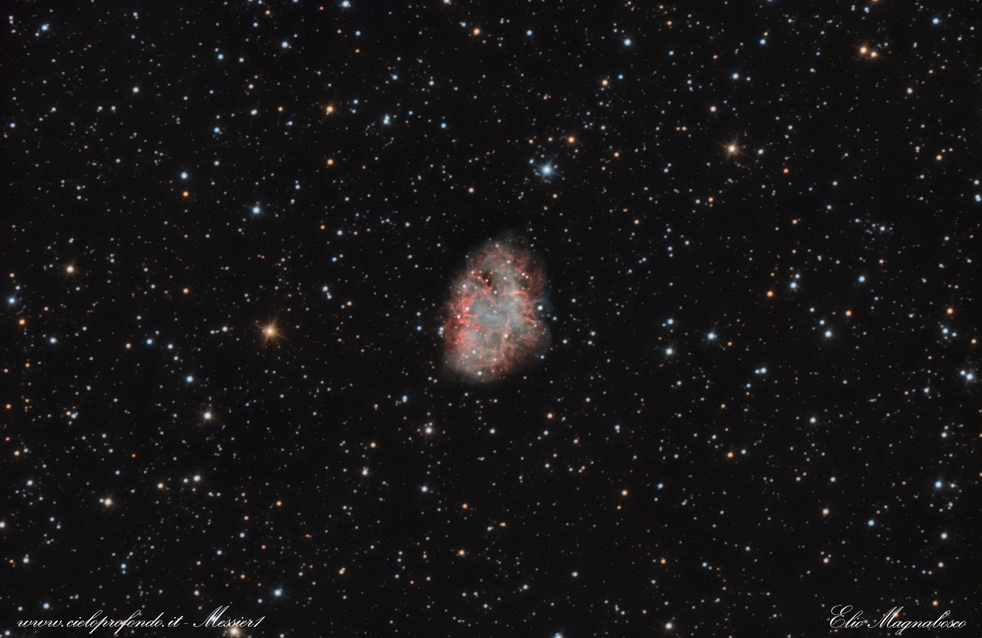 Crab Nebula in the constellation of Taurus.
