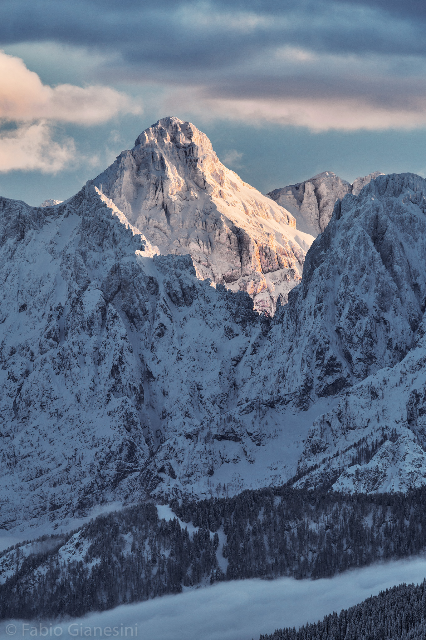 Tramonto dal Monte Dobratsch