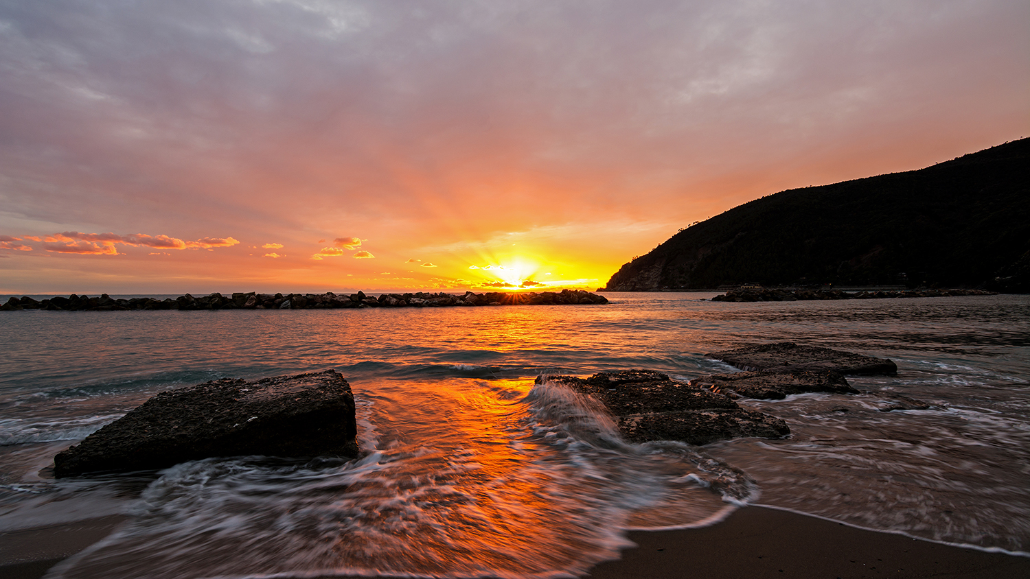 Il tramonto di Moneglia