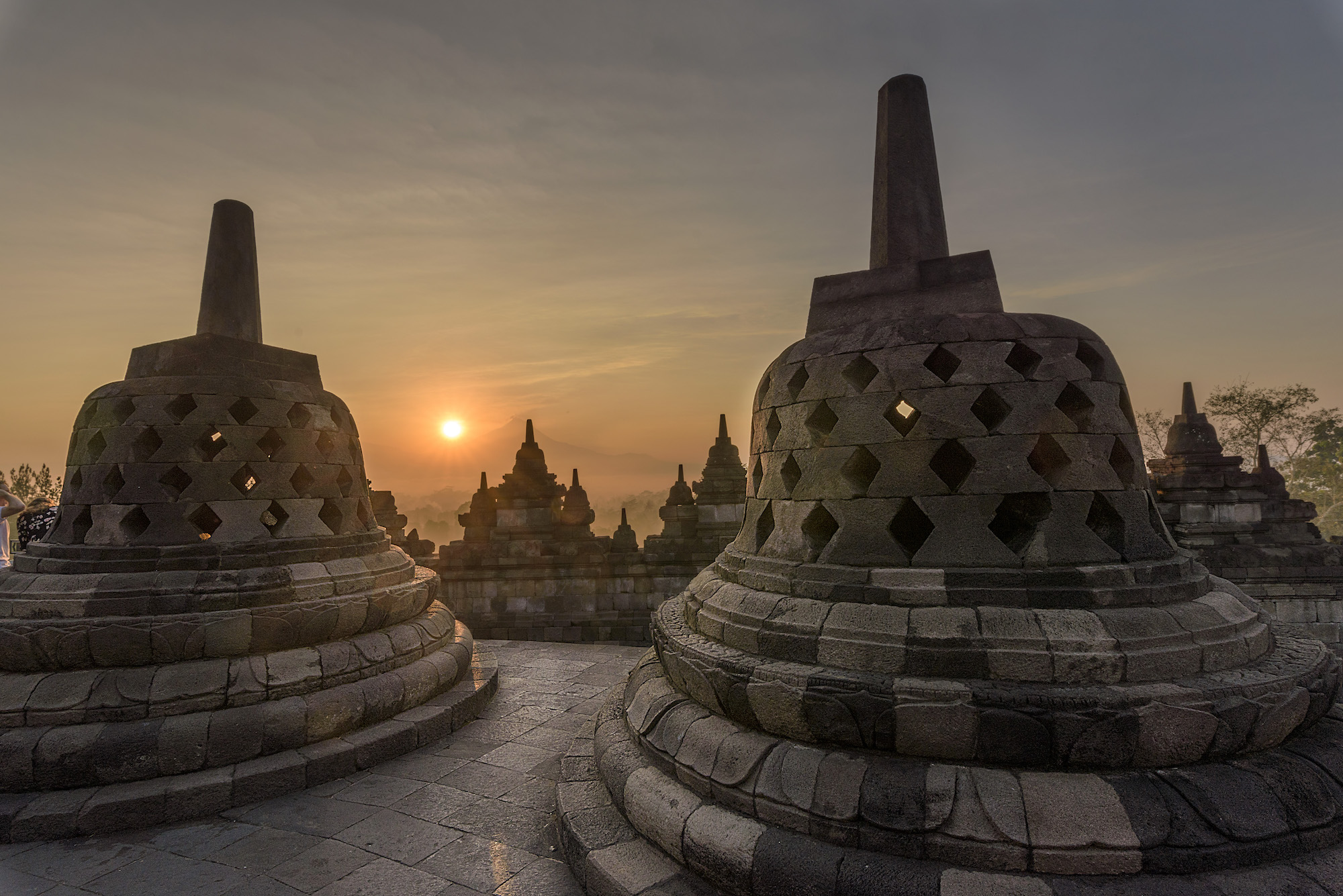 Dawn in Borobodur