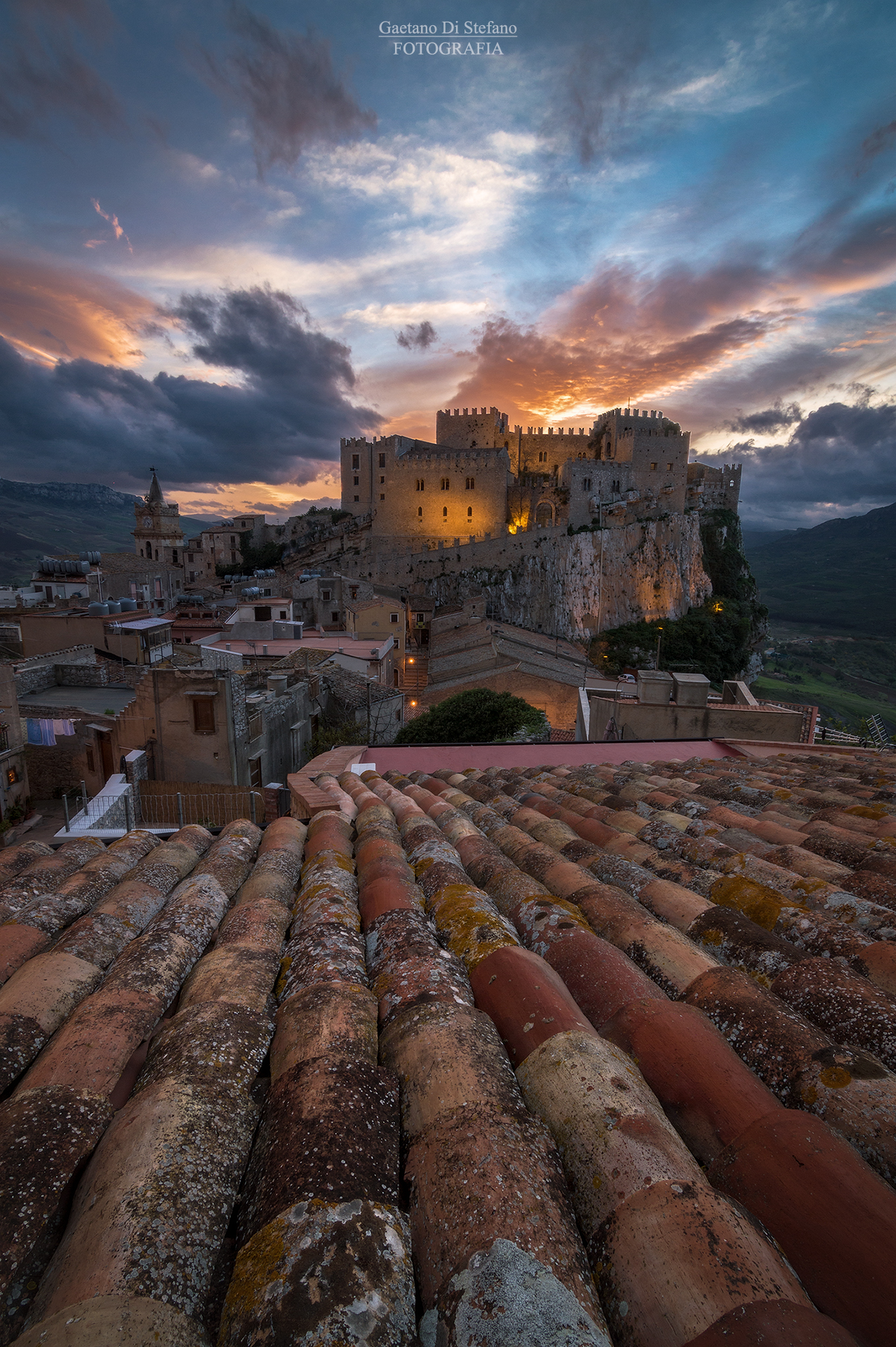 Sunset at the castle