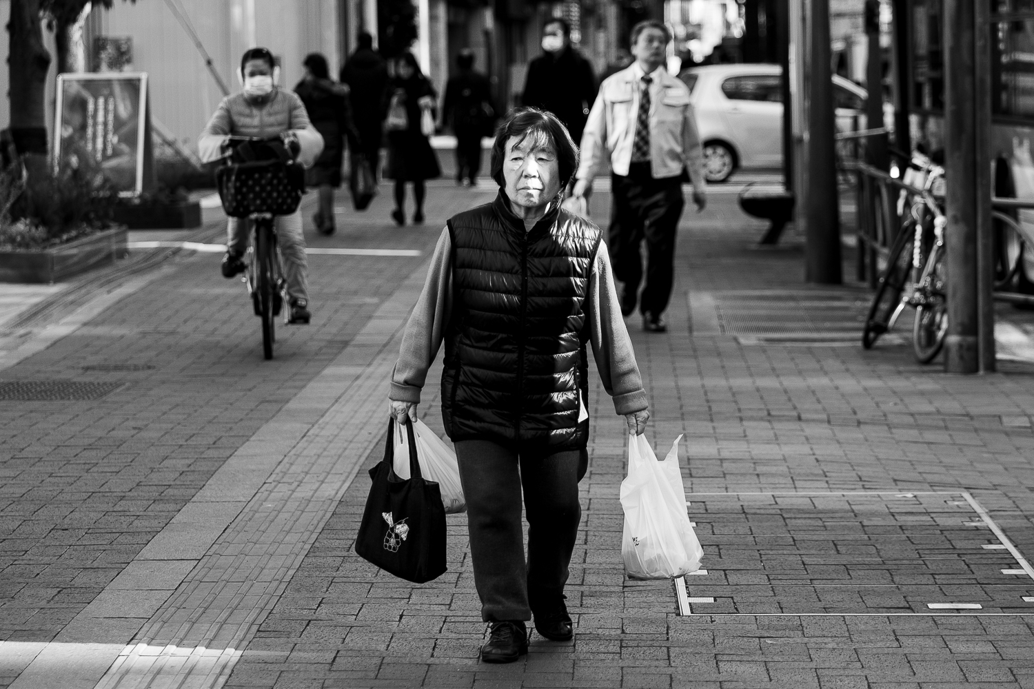 Grandma with bags