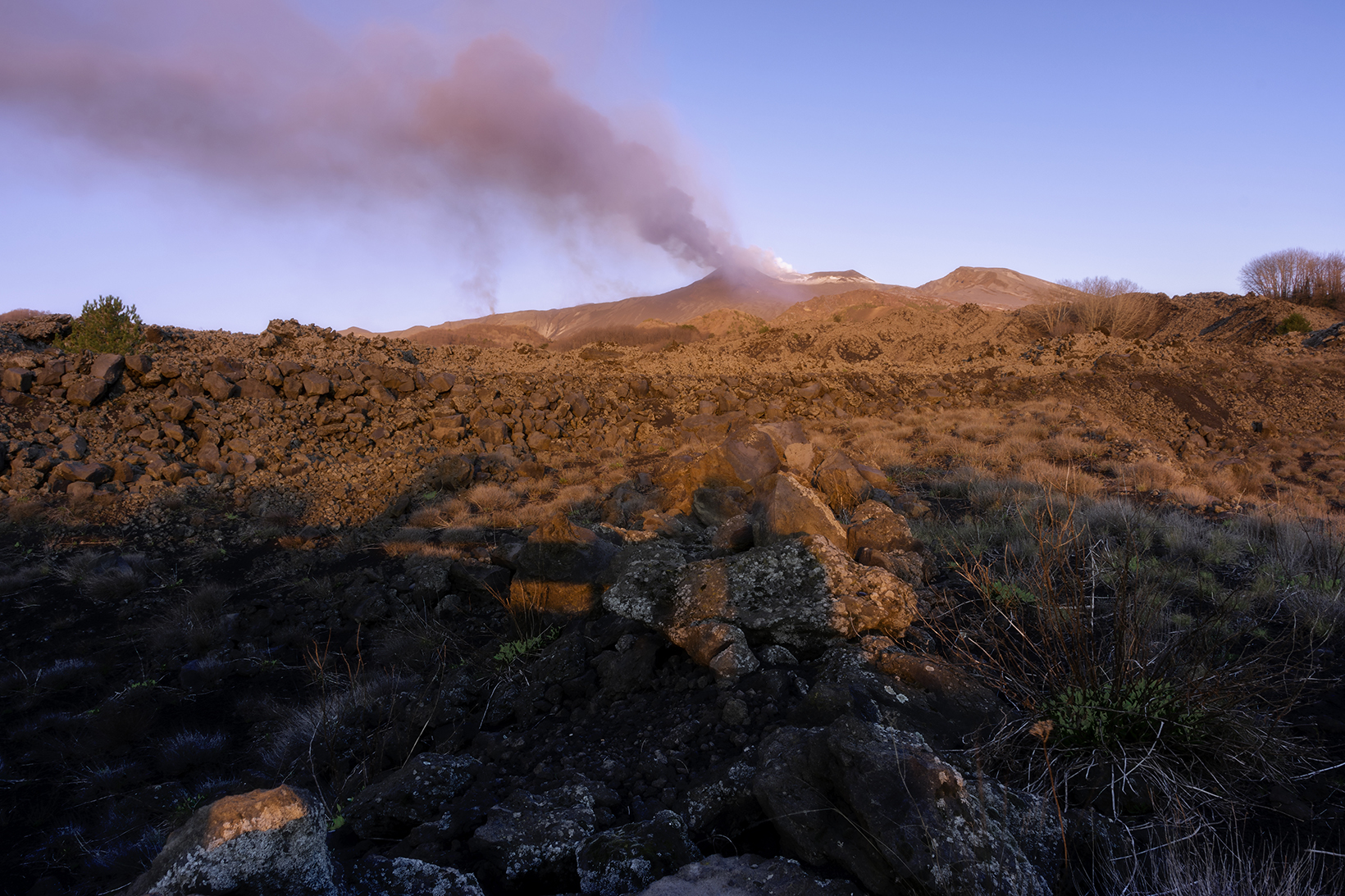 Etna at the first light of the day ..