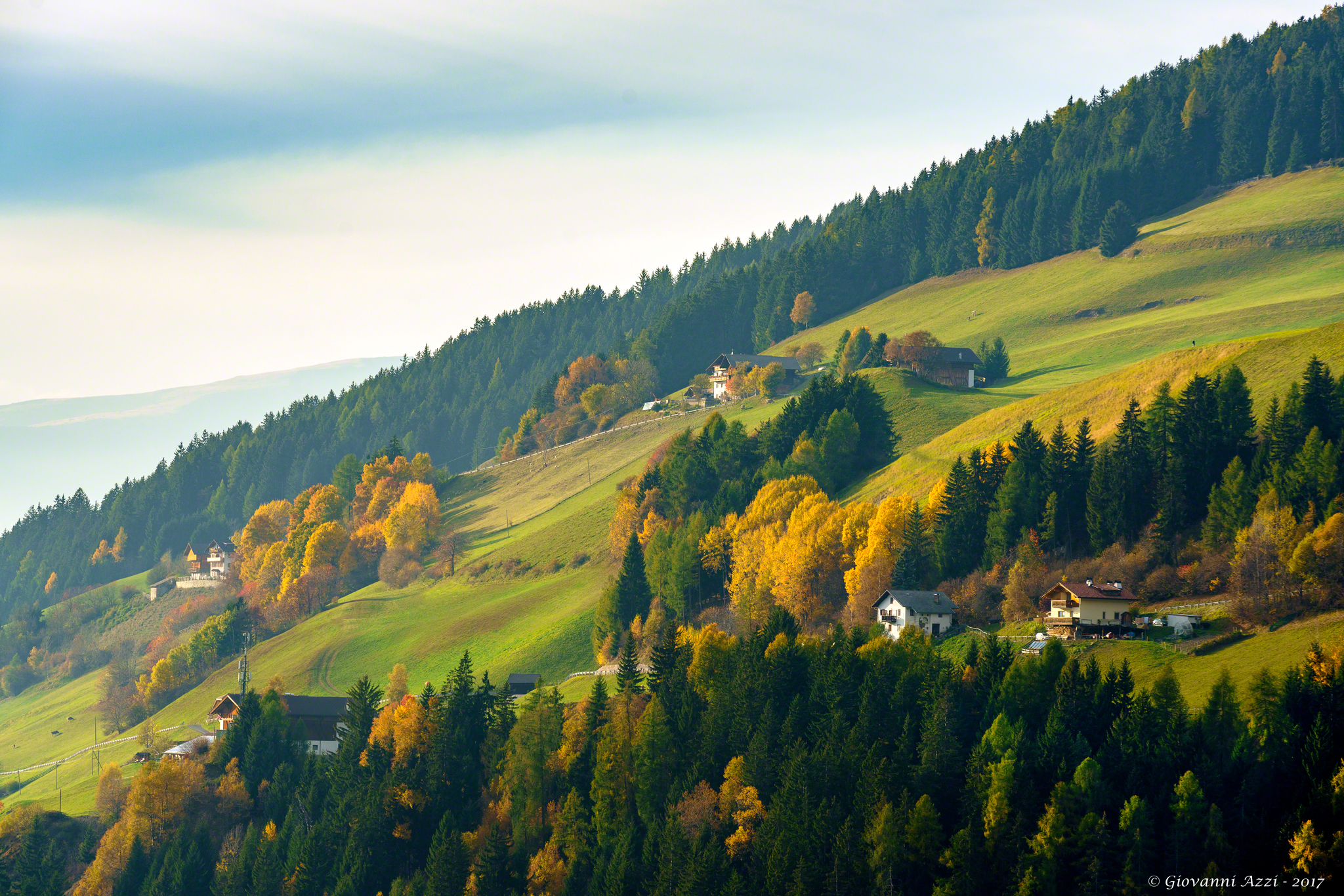 Beginning of autumn in Val di Funes