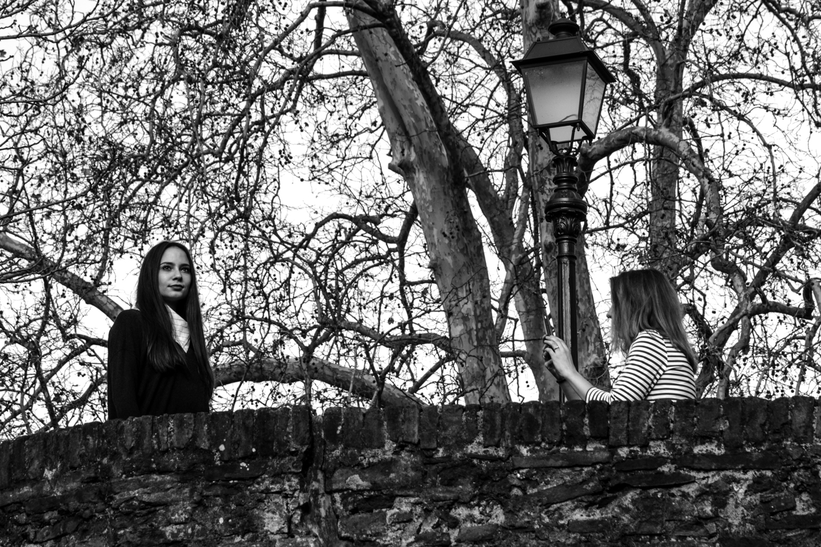 In posa sulle mura di Lucca