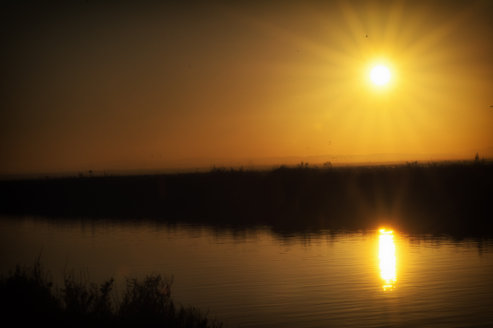 Sunset on the salt flats