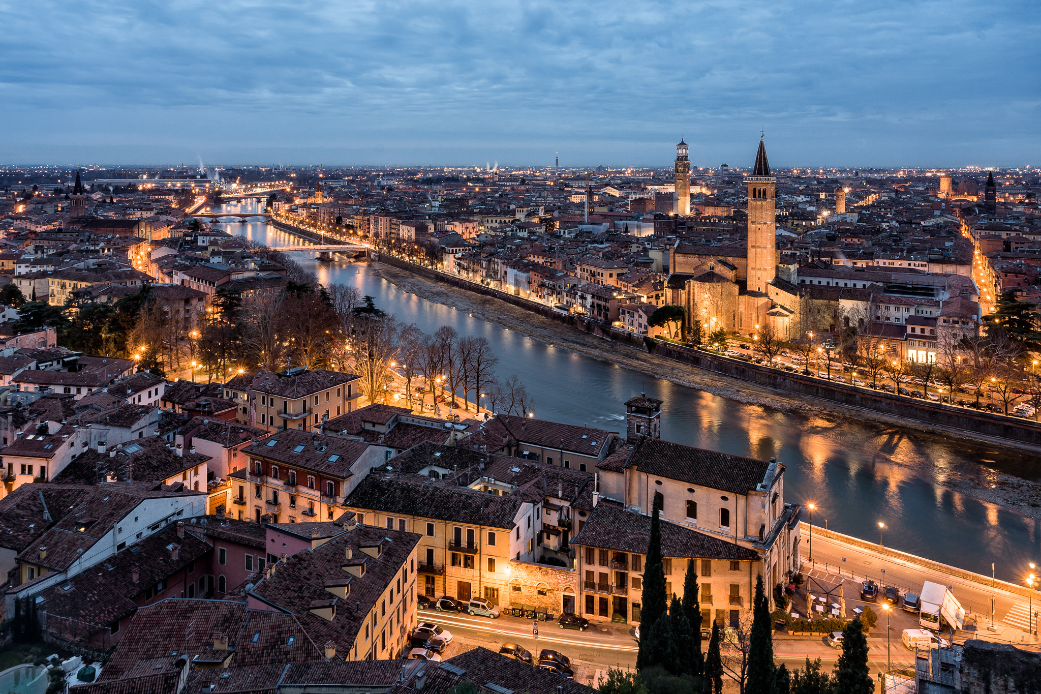 Verona, aspettando l'alba