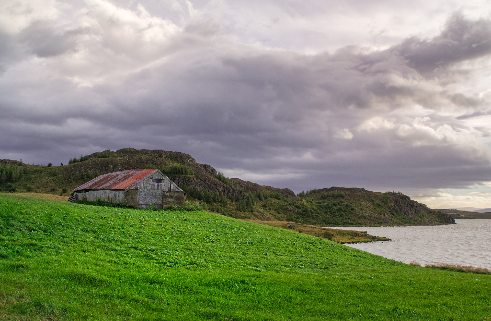 Abandoned barn on Lake Myvatn