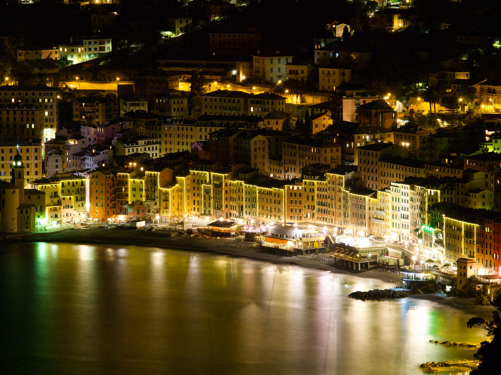 Camogli at night
