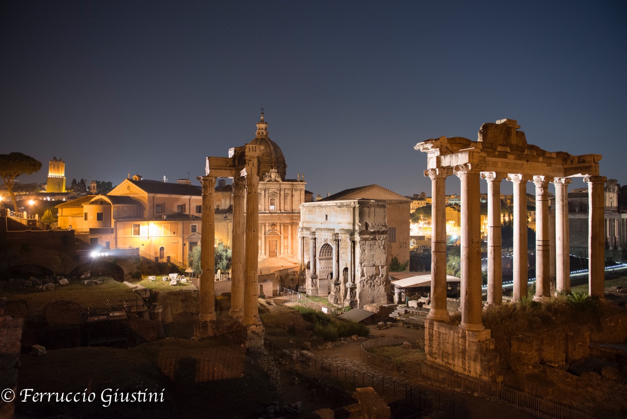 night view Roman holes