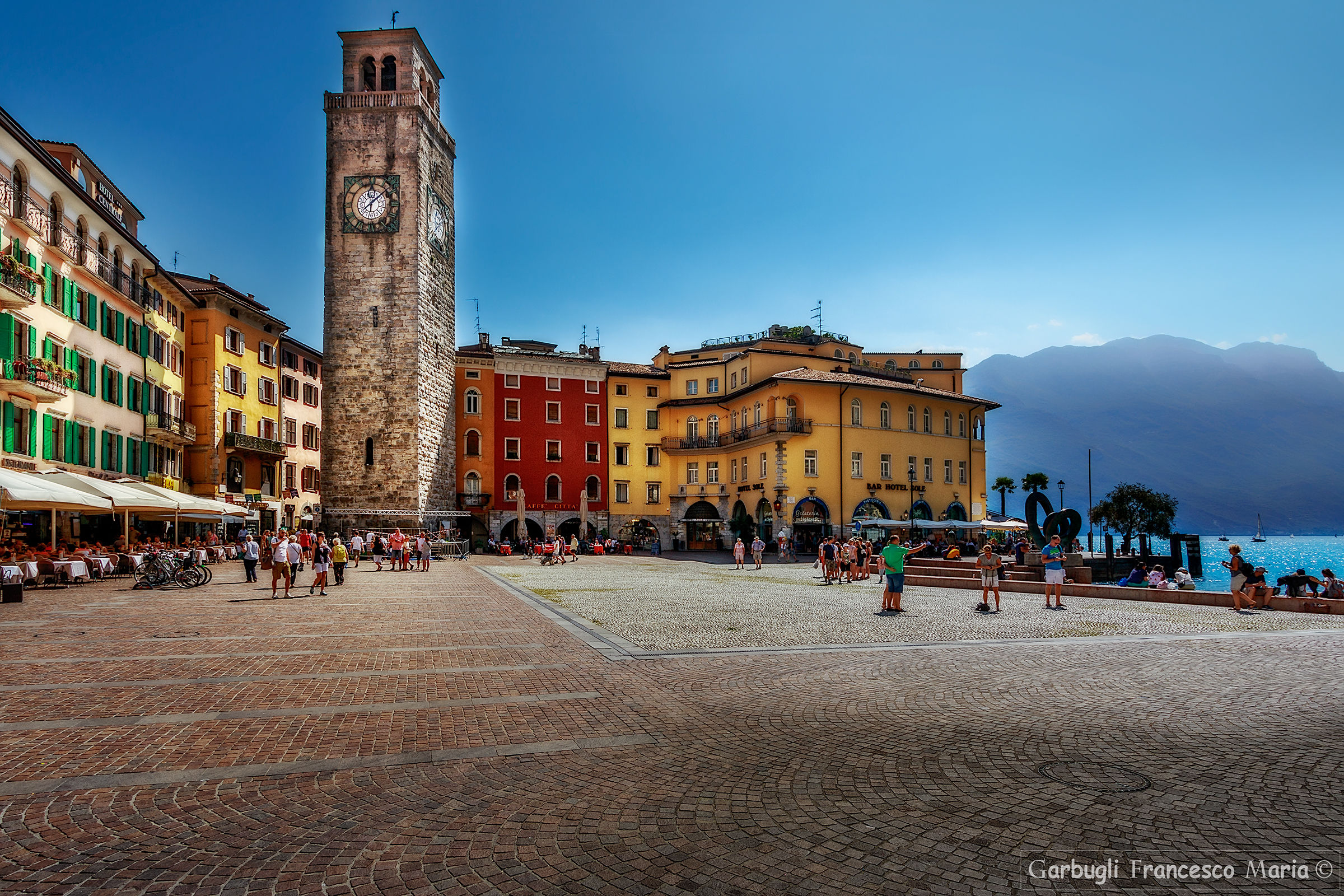 In the piazza in Riva del Garda