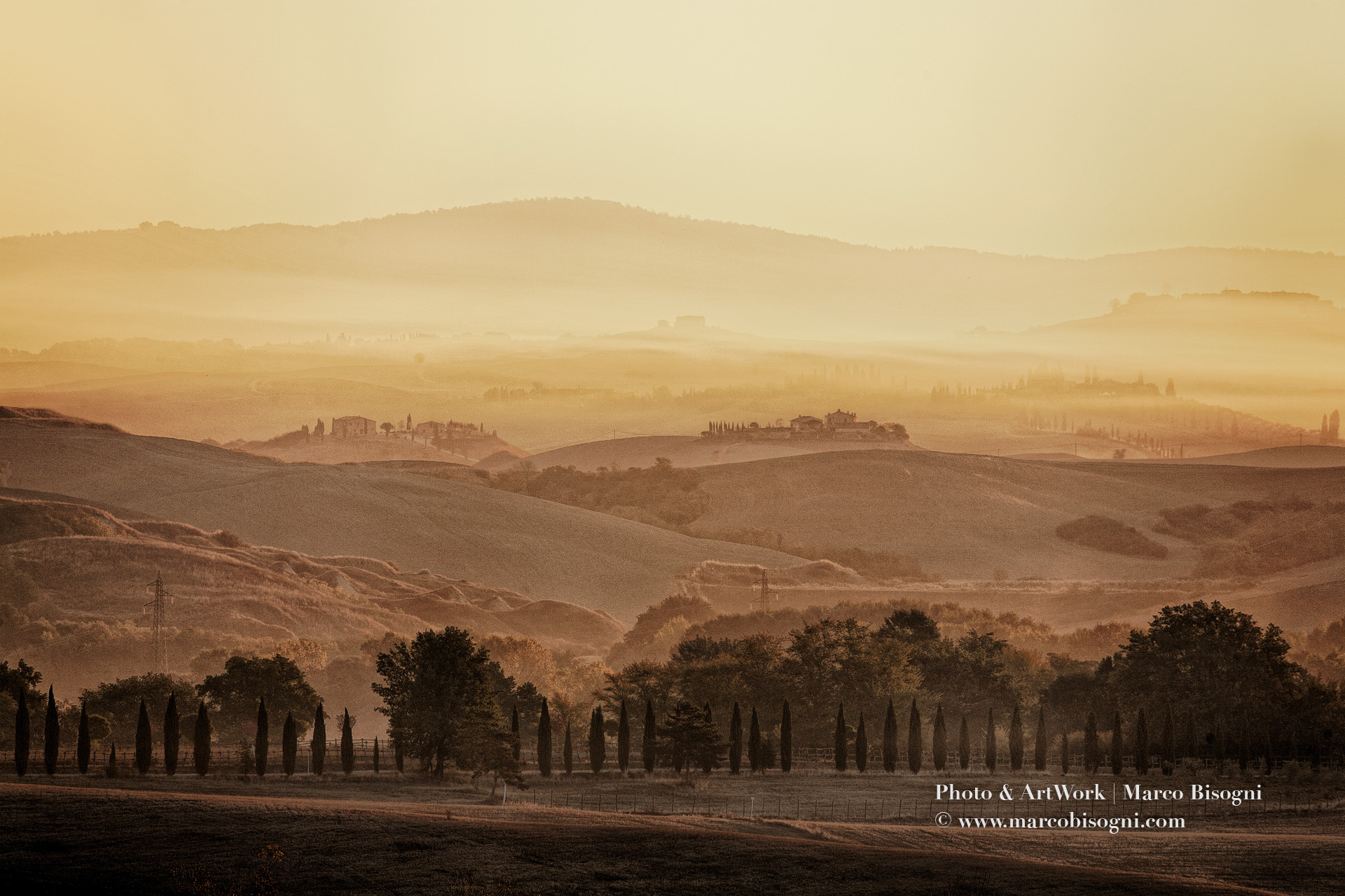 Fog, Sienese countryside