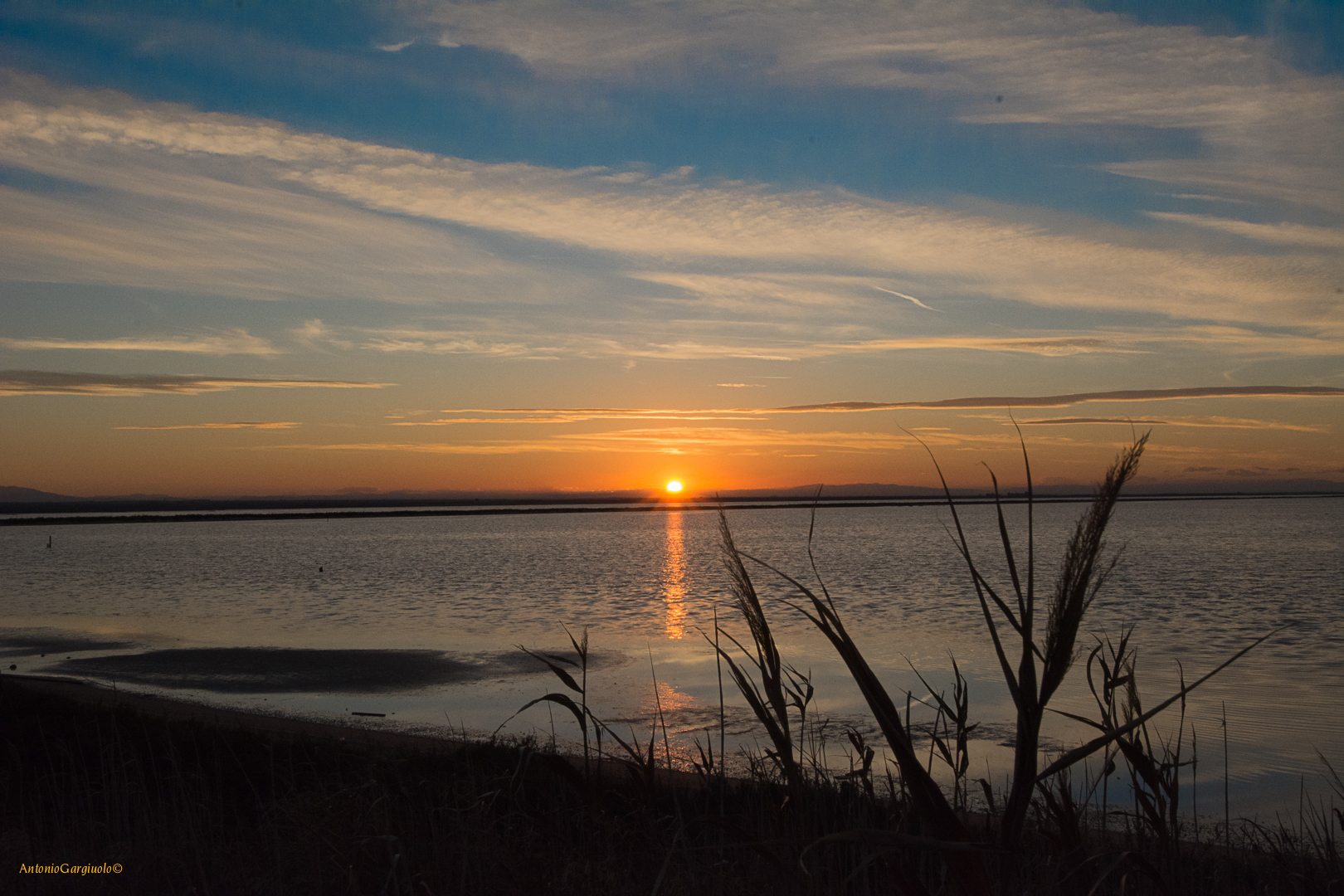 Sunset on the salt flats