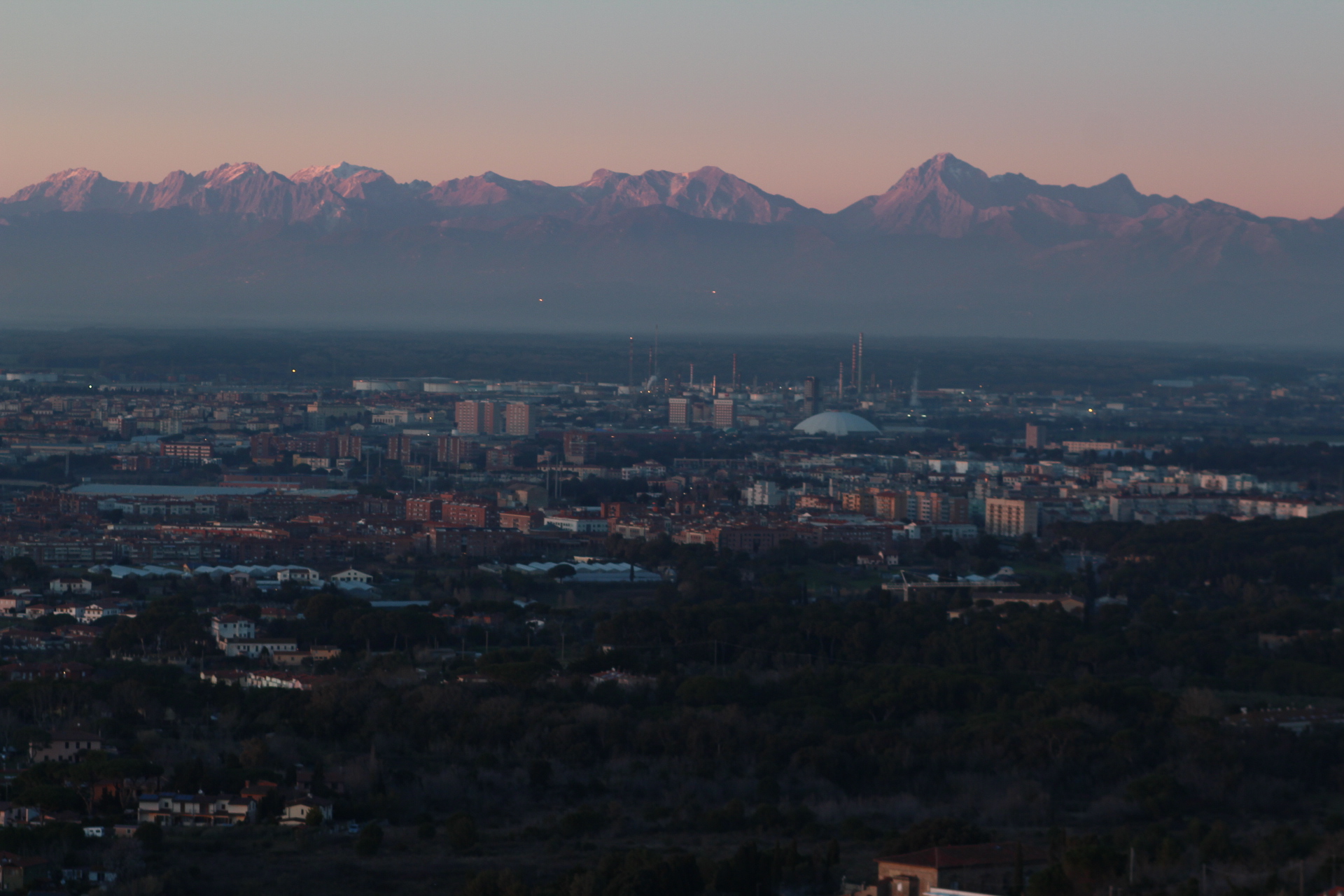 Tramonto sulle Apuane
