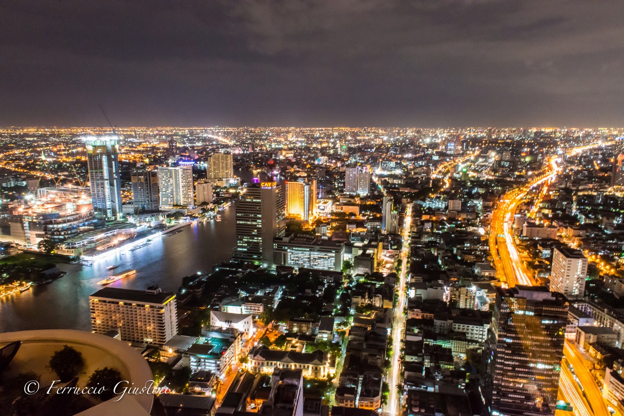Night panorama of Bangkok