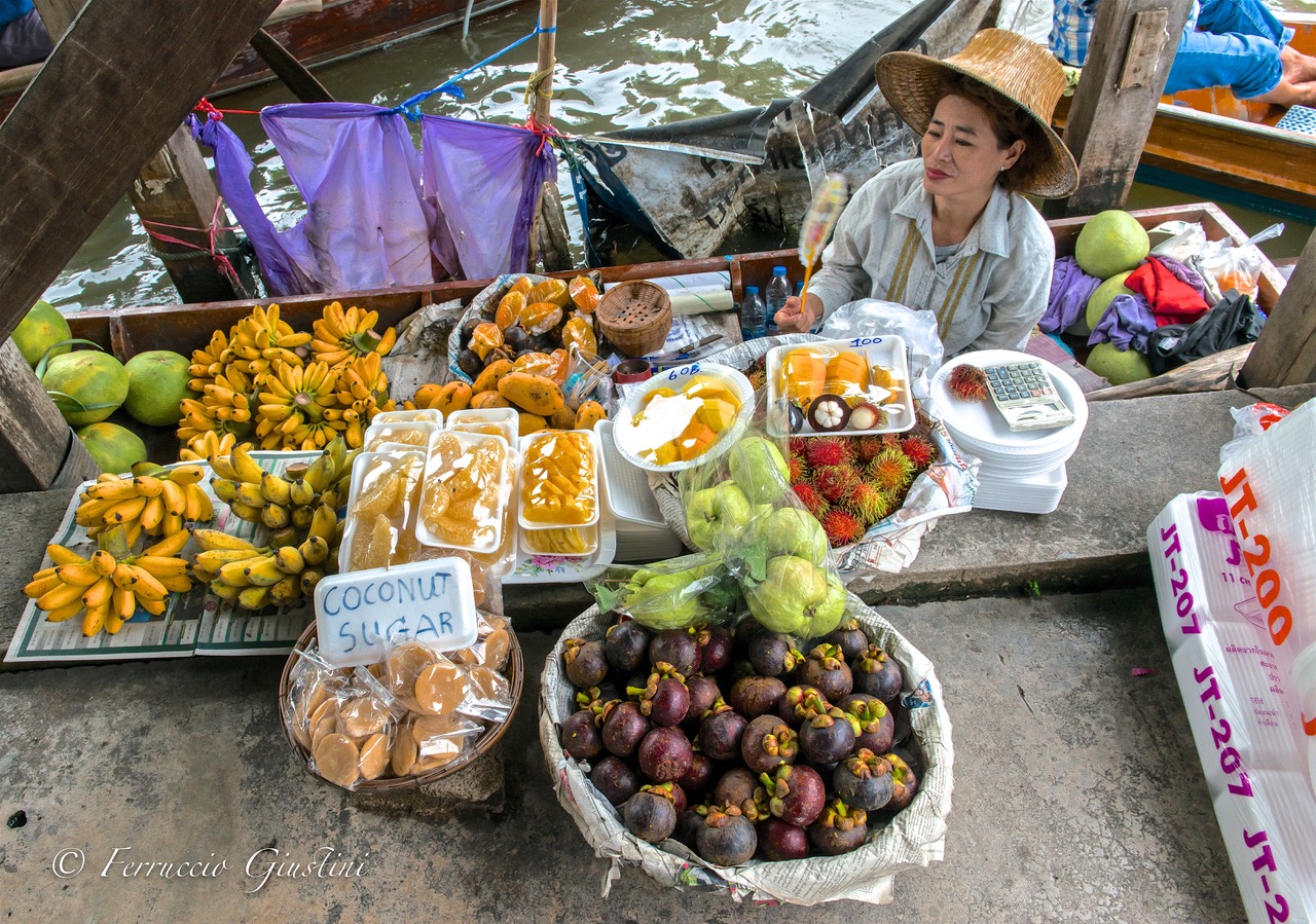 At the floating market