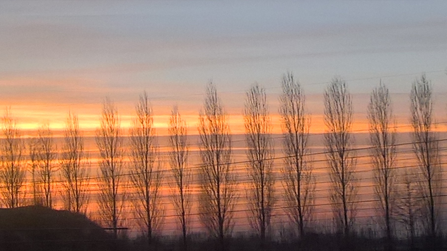 Tramonto di ritorno dal lavoro